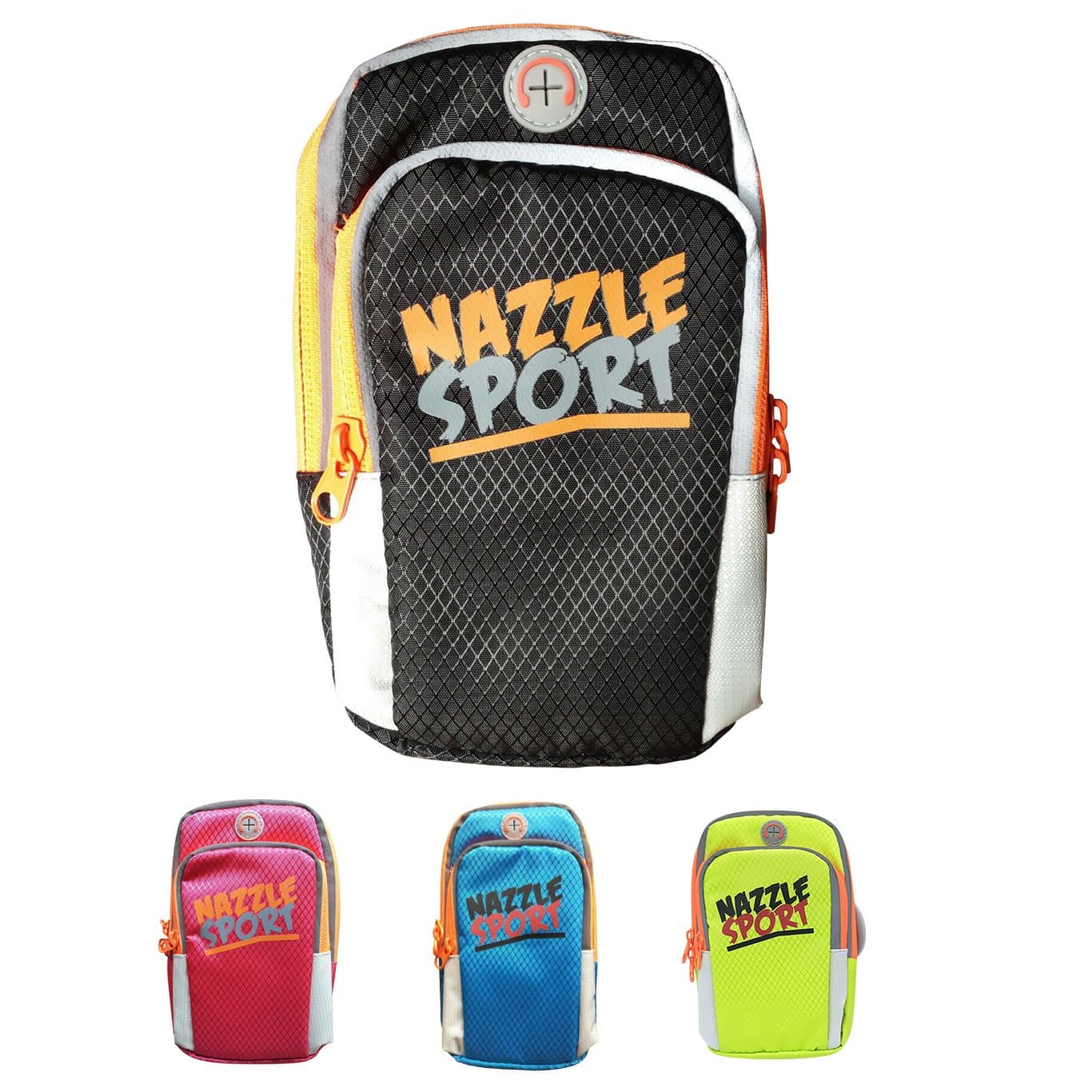 RUNNING SPORT ARM BAND - EXTRA LONG 30CM STRAP SWEATPROOF FITS IPHONE 8 6/7 IPHONE PLUS SAMSUNG (BLACK)