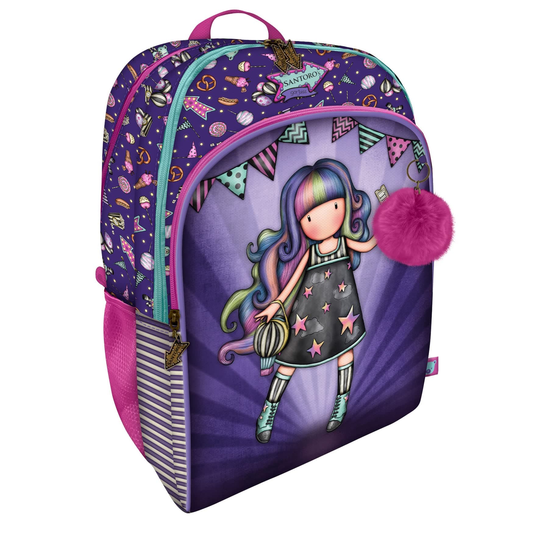 1130gj04 Gorjuss Fairground Up and Away Backpack 34,5X43,5X22Cm, Multicolor, One Size (1130GJ04)