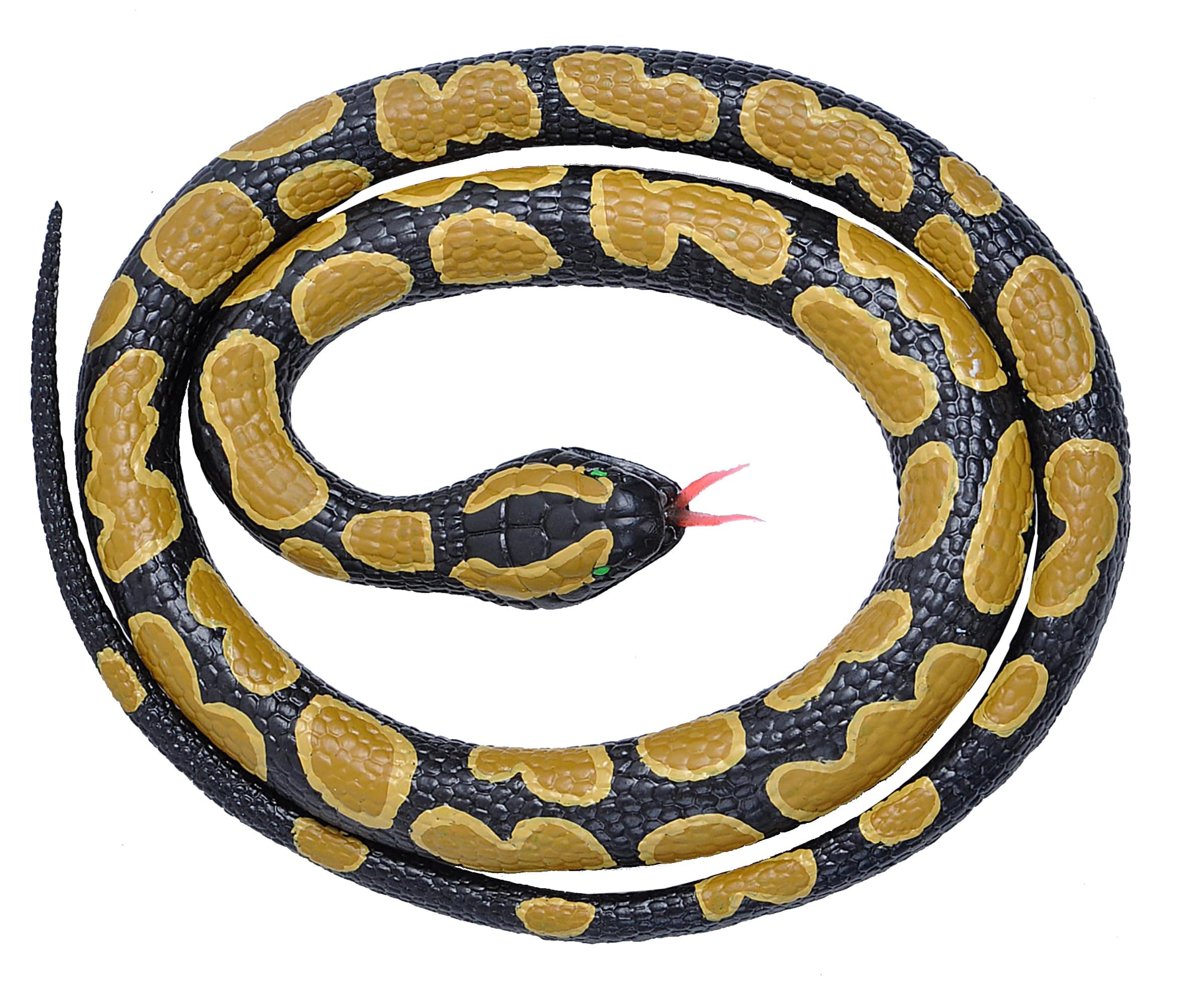 20775 Rubber Snake Small Ball Python 117 cm, Black, Yellow