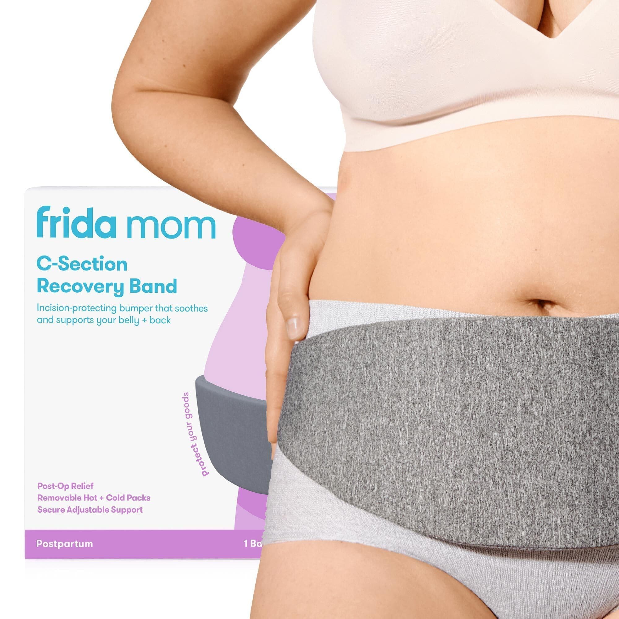 C-Section Hot & Cold Therapy Belly Binder, C-Section Recovery Must Have Belly Band, Incision Protector, for Post-Op & Swelling, Postpartum Essentials, After Birth Brace, Abdominal Binder