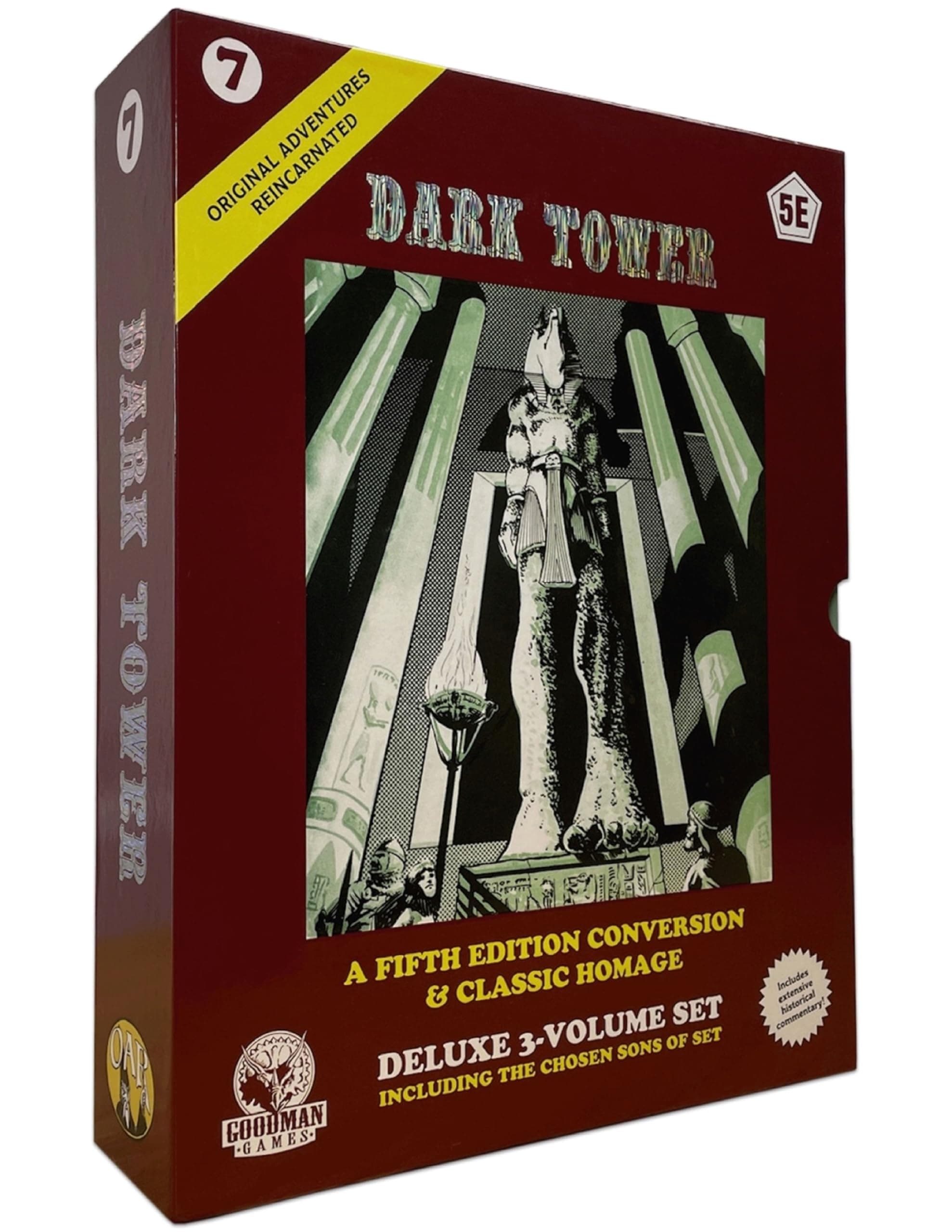 Goodman Games | 5E – Original Adventures Reincarnated #7: Dark Tower (3-Volume Slipcased Set) | RPG Books | Roleplaying Game | Compatible with 5th Edition (D&D 5E ORIGINAL ADV REINCARNATED HC)