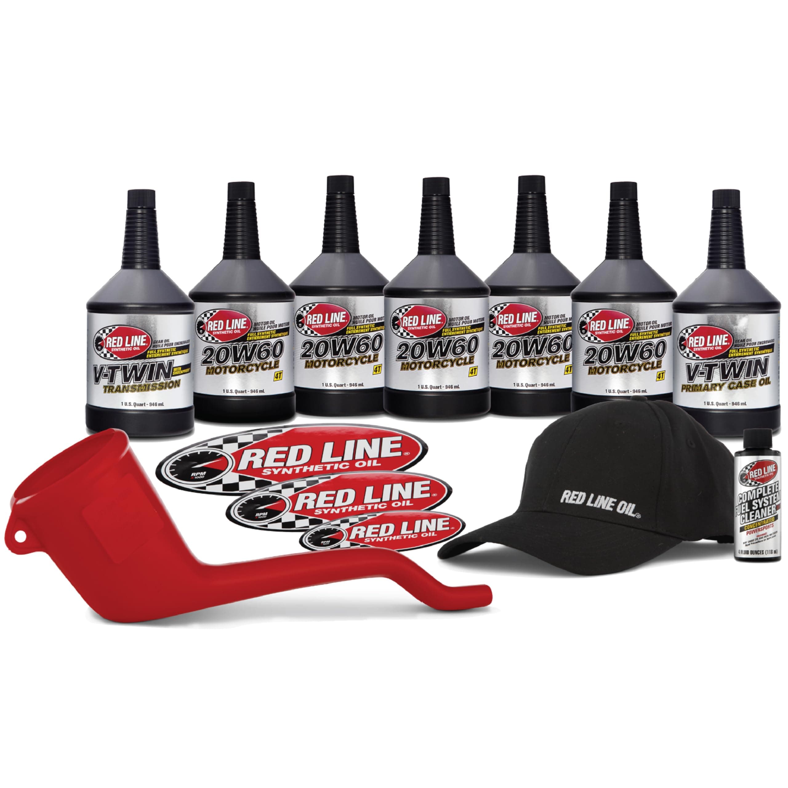 Red Line 90231 20W60HD Powersport Motor Oil V-Twin - 1 Powerpack Kit