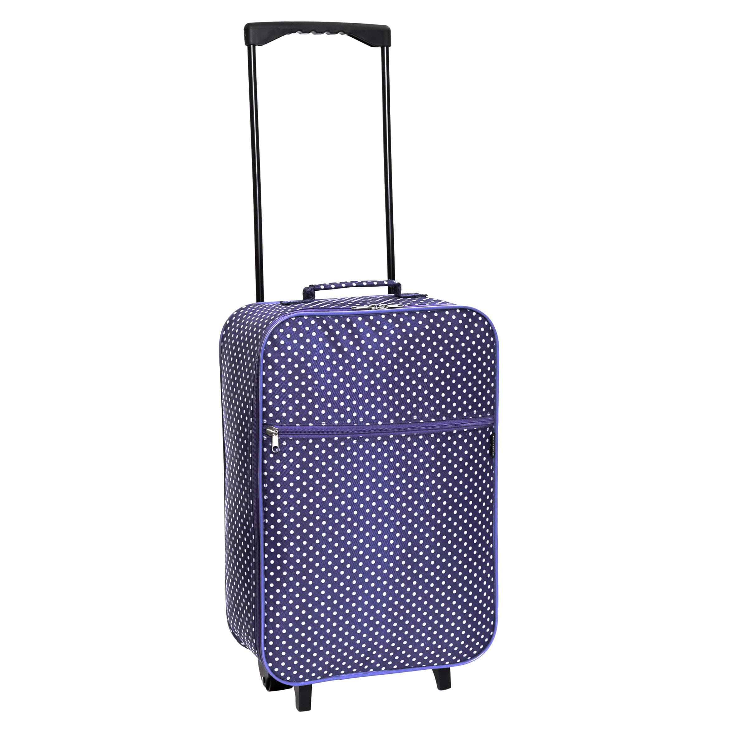 Slimbridge Cabin Carry-on Hand Luggage Suitcase Bag Ultra Lightweight 55 cm 0.95 kg 27 litres 2 Wheels, Barcelona Purple Dots