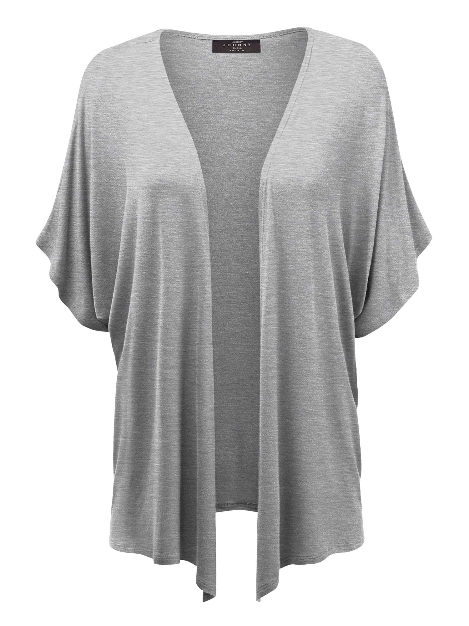 Made By Johnny Women's Kimono Style Short Sleeve Dolman Cardigan