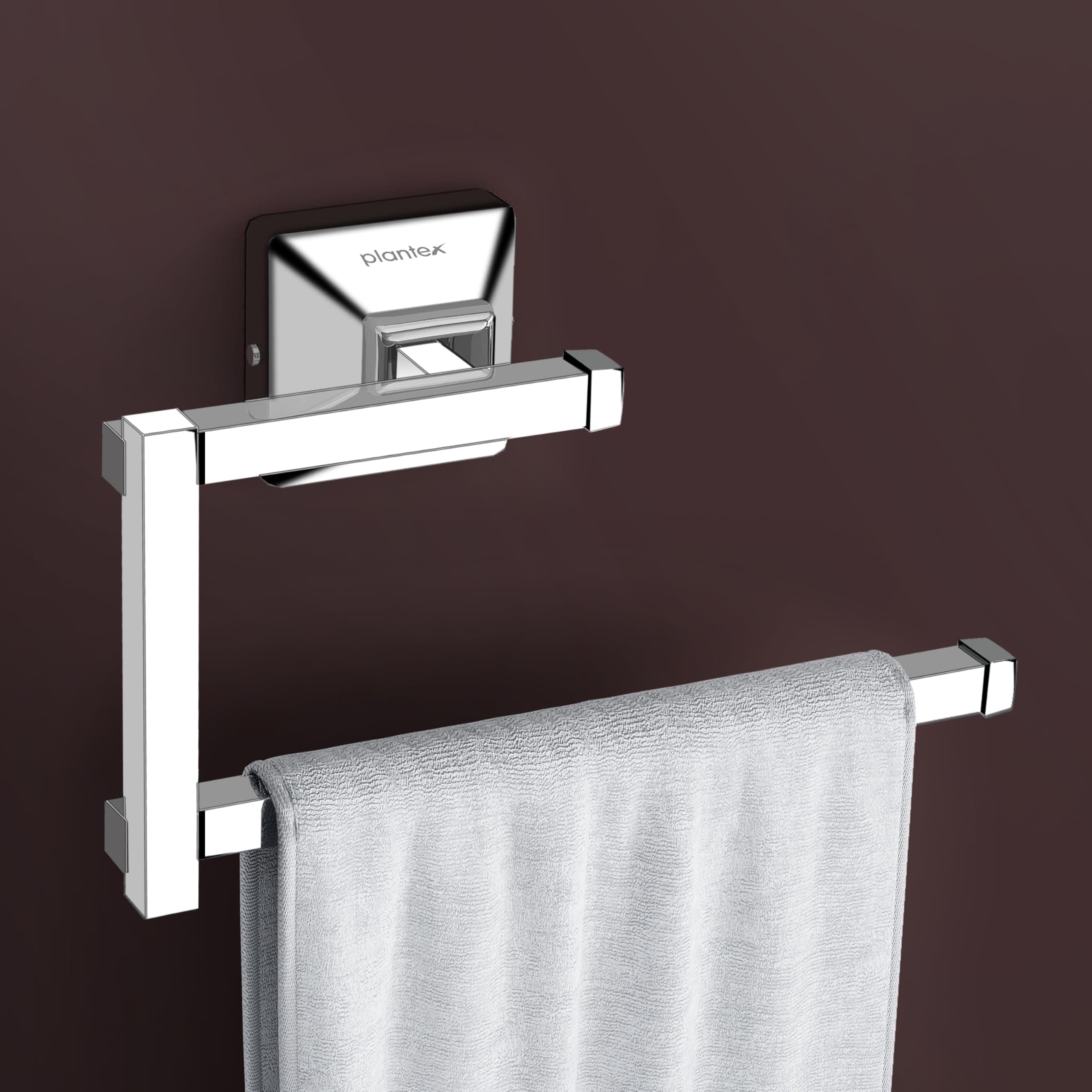 304 Grade Stainless Steel Hand Towel Hanger for Washbasin/Towel Holder for Kitchen/Napkin Holder/Bathroom Accessories - Squaro (Chrome)