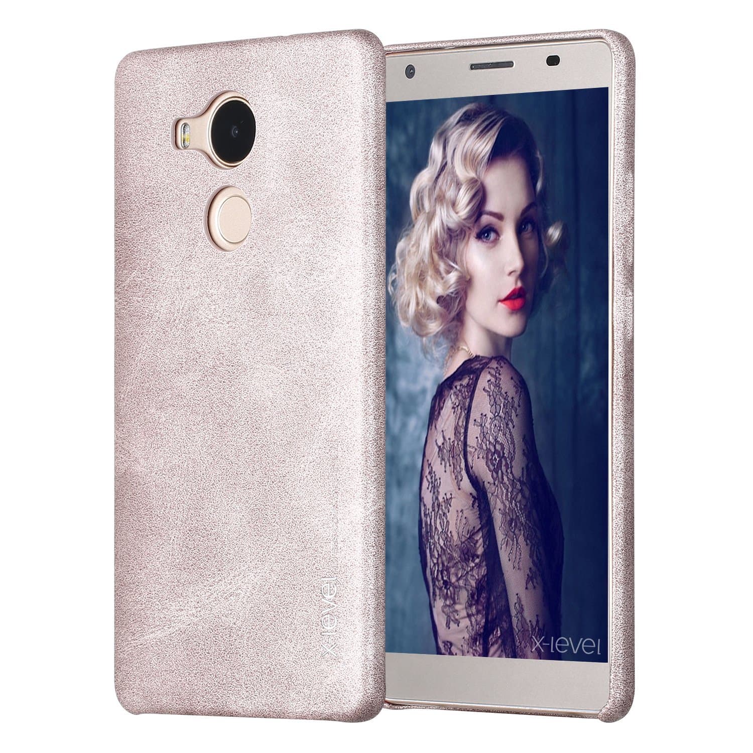 Huawei Mate 8 Case,X-Level [Vintage Series] PU Leather Back Cover Phone Case for Huawei Asend Mate 8 Color Gold