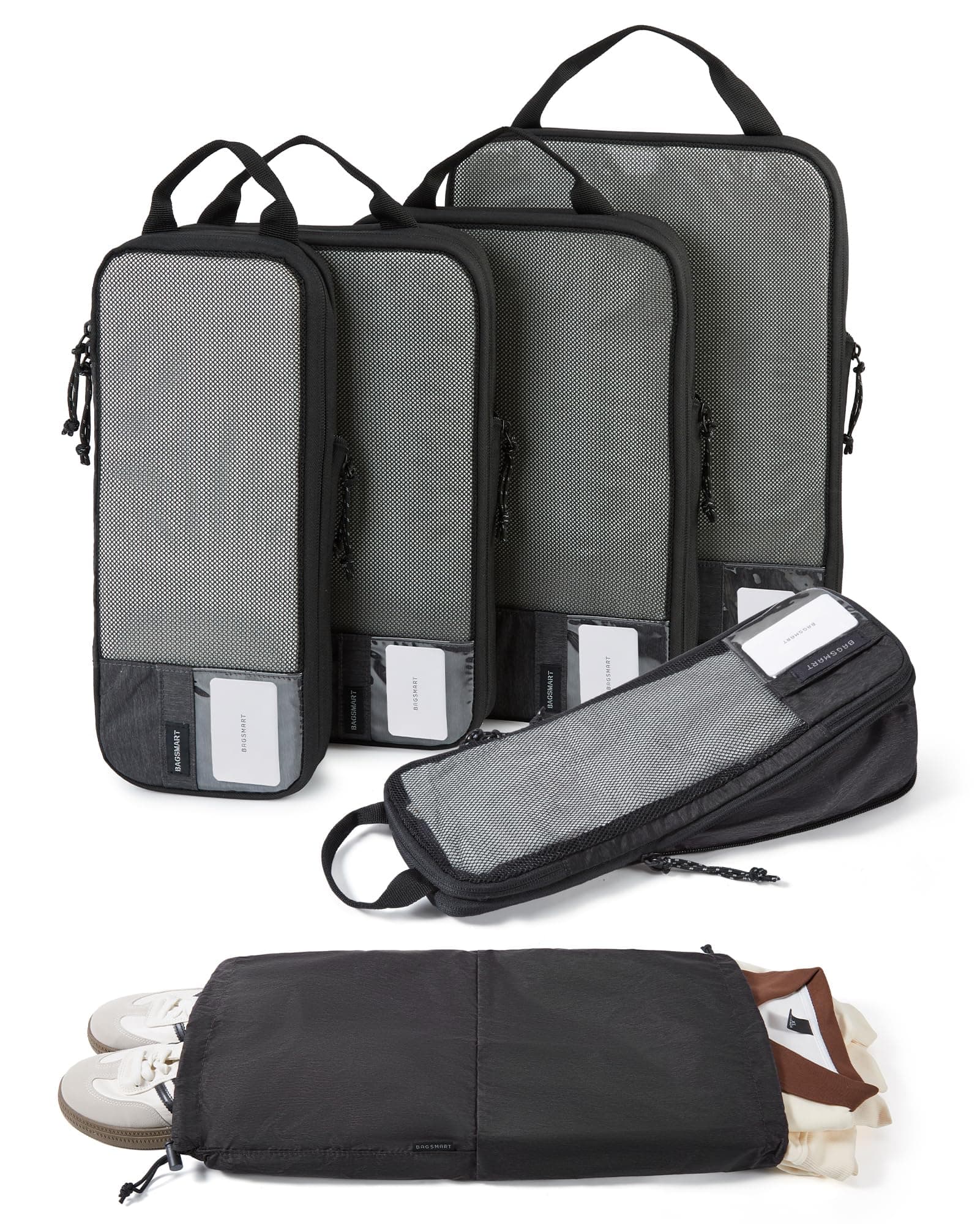 6 Set /4 Set/2 Set Compression Packing Cubes for Travel, Lightweight Luggage Organizer Bags, Durable Space Saver Bags Travel Essentials