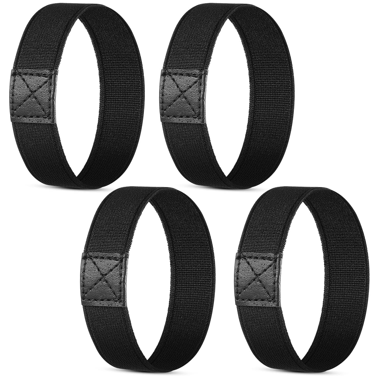 Hanaive2 Pairs Black Elastic Shoe Strap Lace Band Replacement Ankle Straps for Heels, One Size