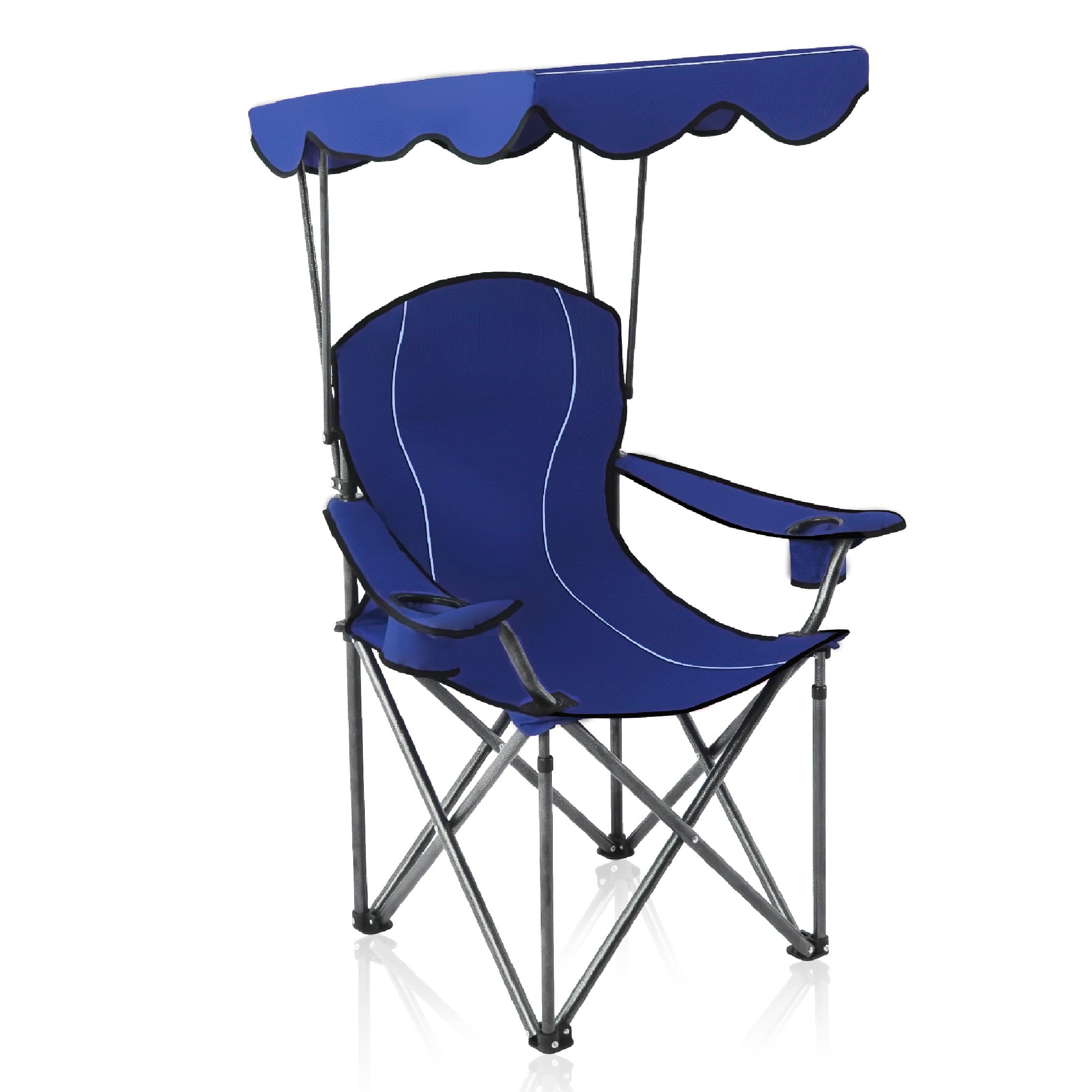 - ALPHA CAMP Heavy Duty Canopy Lounge Chair Sunshade Hiking Travel Chair with Cup Holder