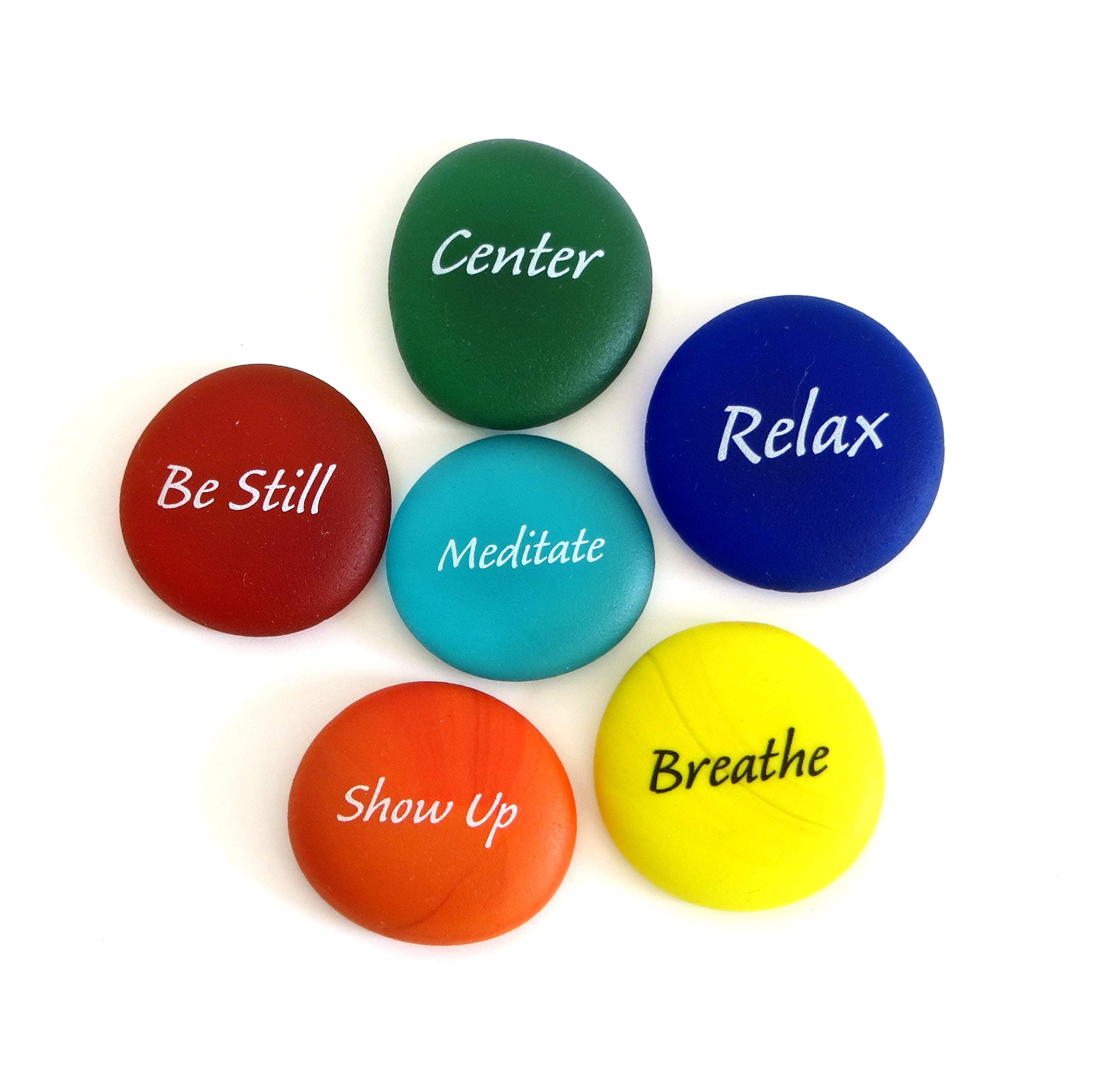 Lifeforce GlassConnection Stones III, Six Frosted Glass Stones for Meditators, Yogis, Spiritual Seekers Or Anyone Delving Deeper