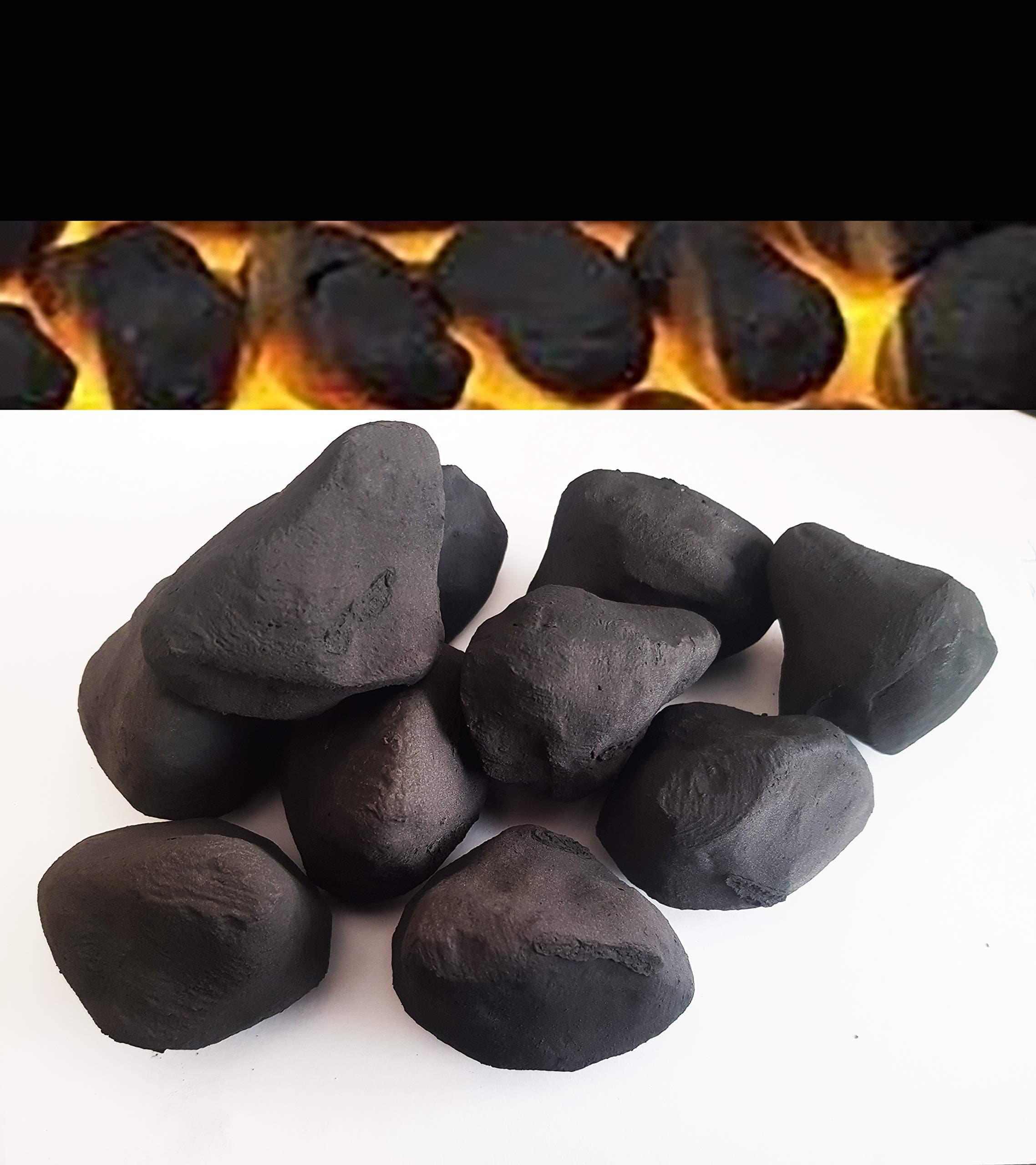 GAS FIRE REPLACEMENT COALS CASTED COALS FOR LIVE FLAME FIRES (PACK 0F 14)