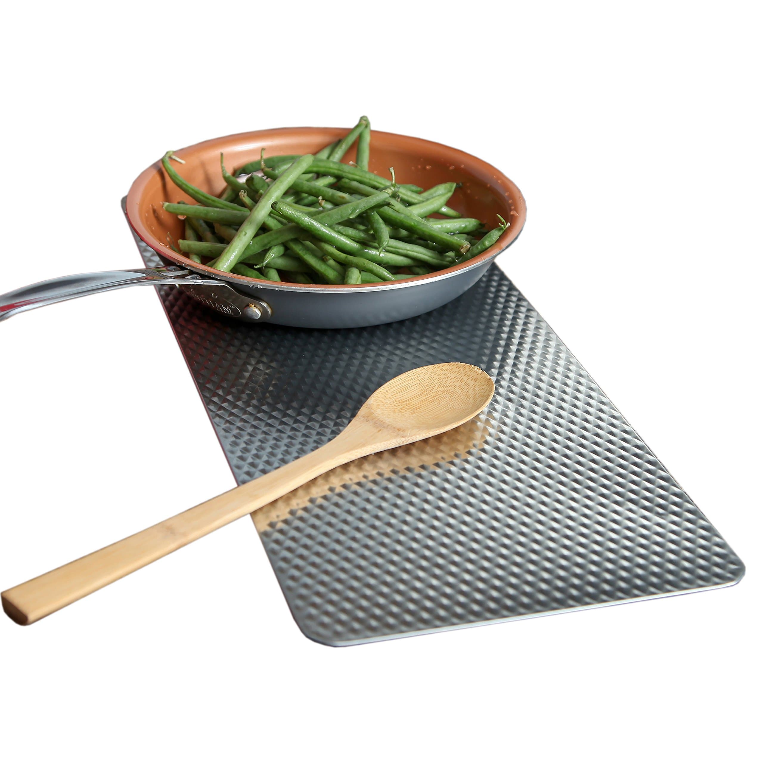 Old Home Kitchen Non Slip Insulated Counter Mat - Chrome