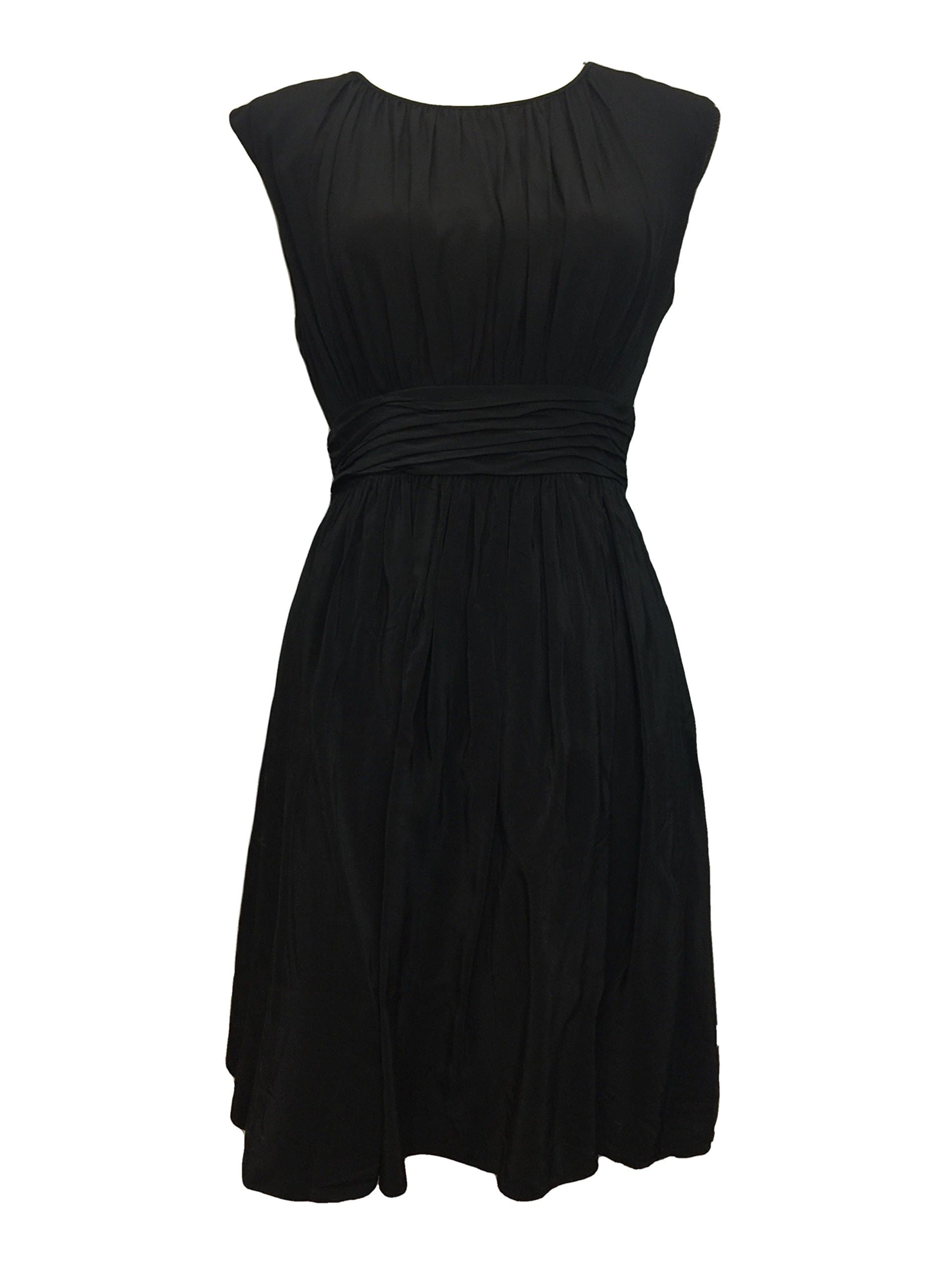 BODEN Viscose Full Skirt Black Selina Dress Size US 6 P