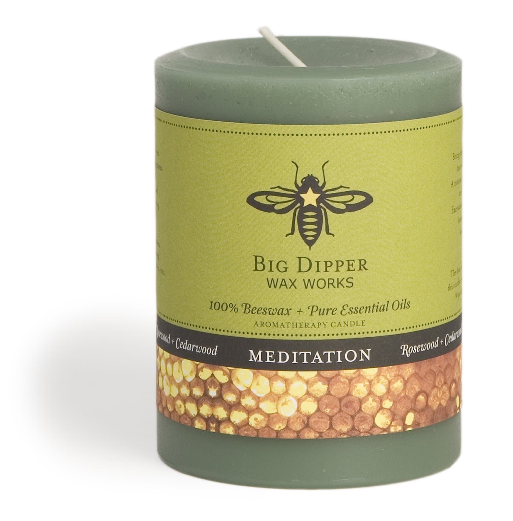 BIG DIPPER WAX WORKS Meditation Pillar Candle 3x4, 1 EA