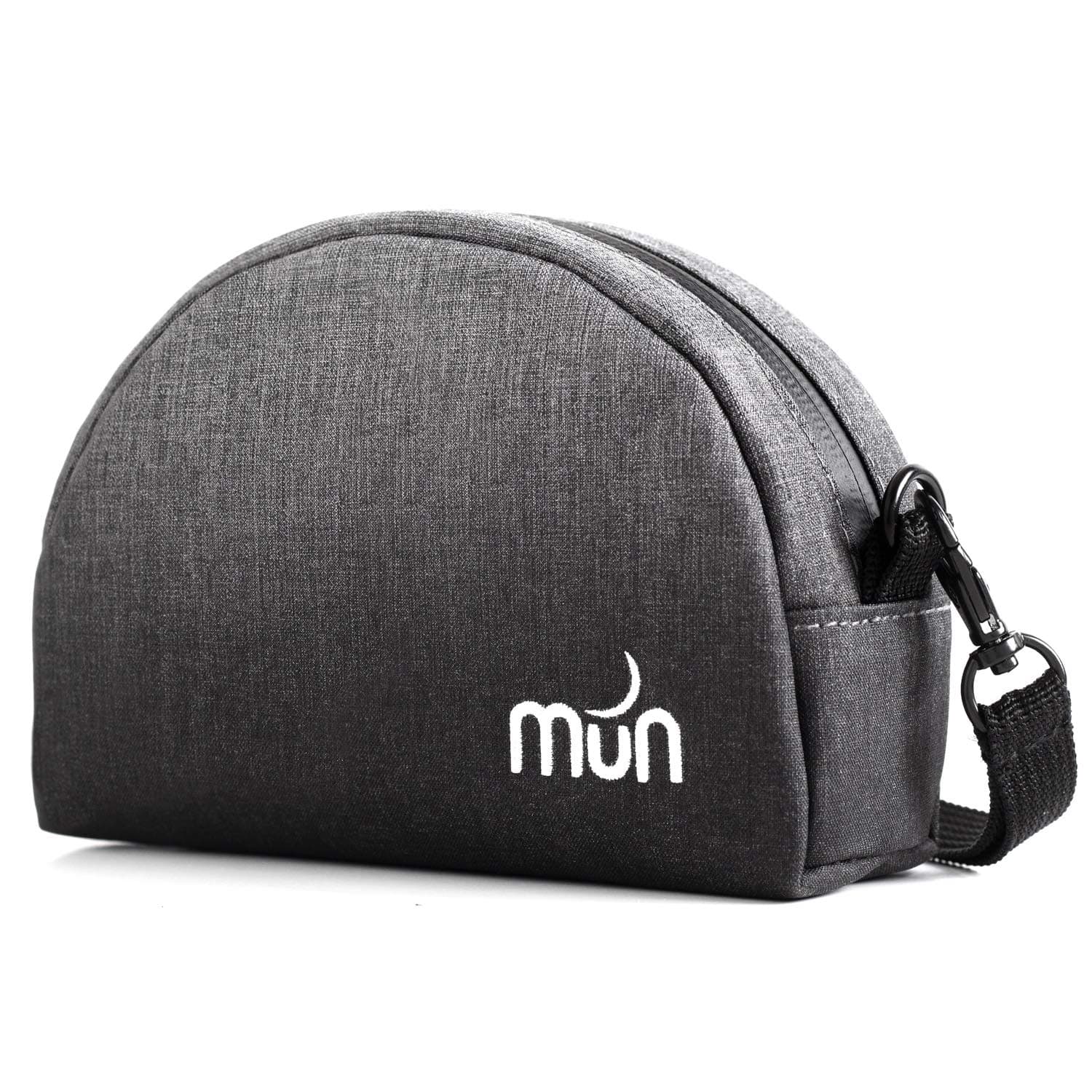 Smell Proof Stash Bag for Herb and Accessories with Detachable Handle and Zipper- 6.5"x4.5" Carbon Lined Keeps Smells and Odor Out- by MuN Brands