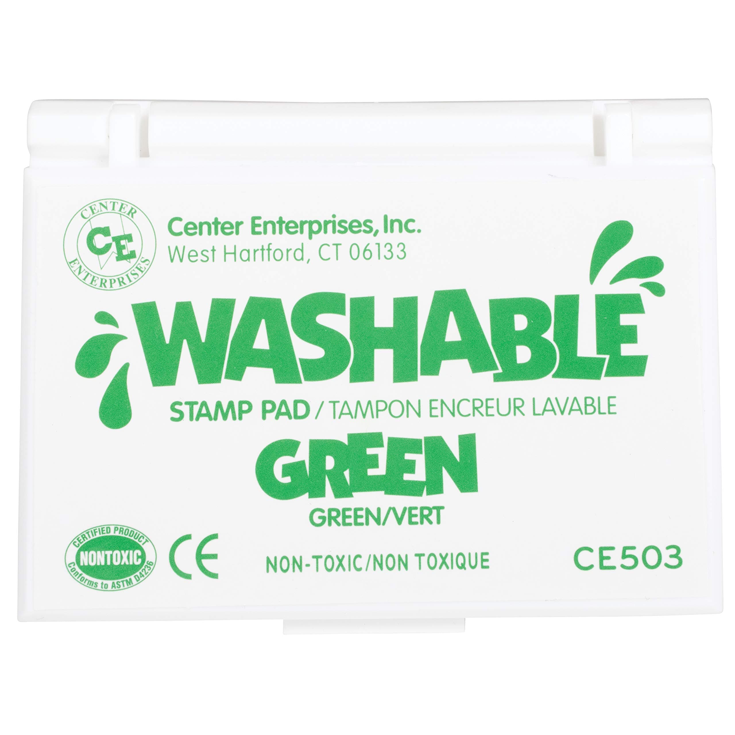 READY 2 LEARN Washable Stamp Pad - Green - Non-Toxic - Fade Resistant - Decorate Scrapbooks, Posters and Cards