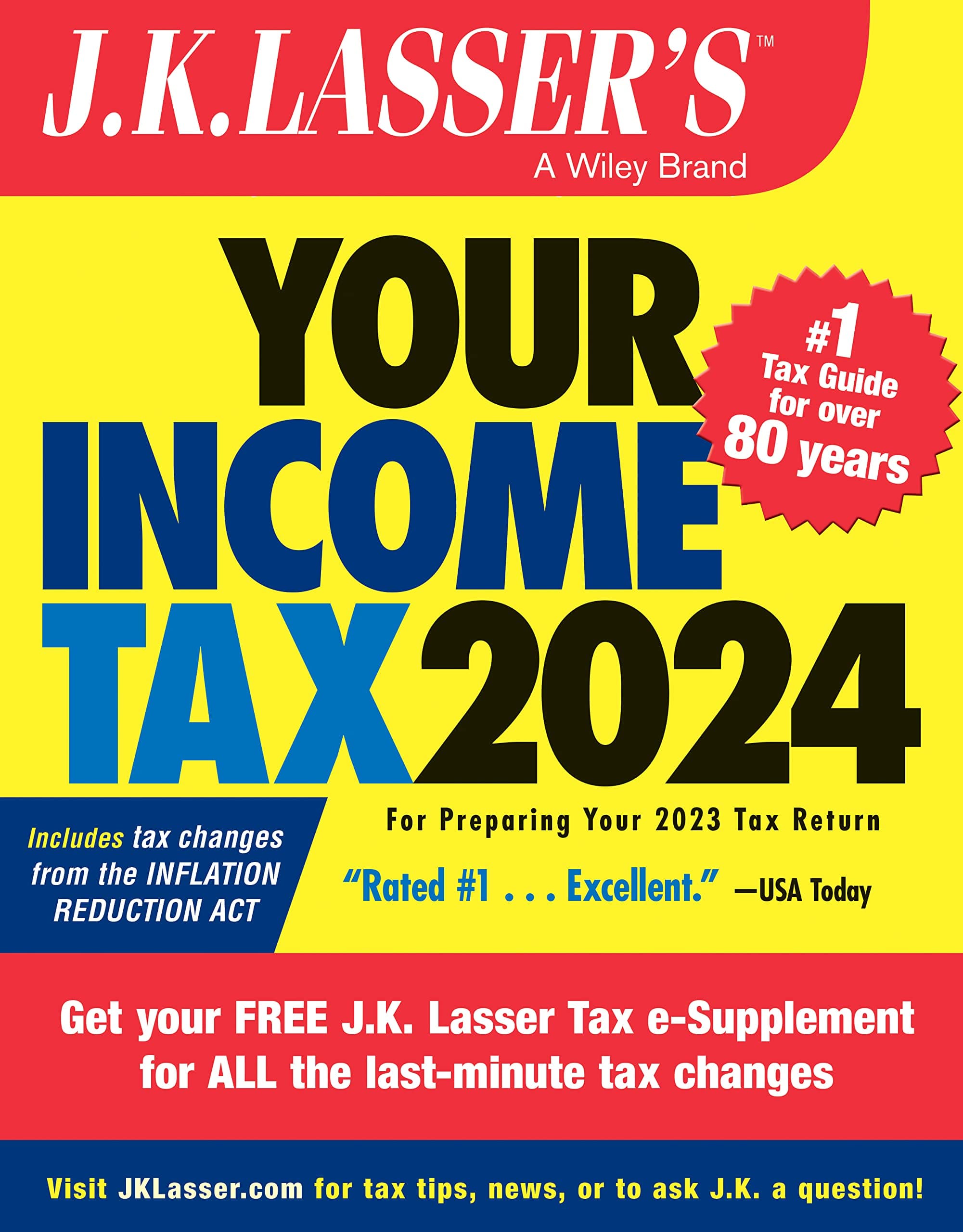 WILEY J.K. Lasser's Your Income Tax 2024: For Preparing Your 2023 Tax Return