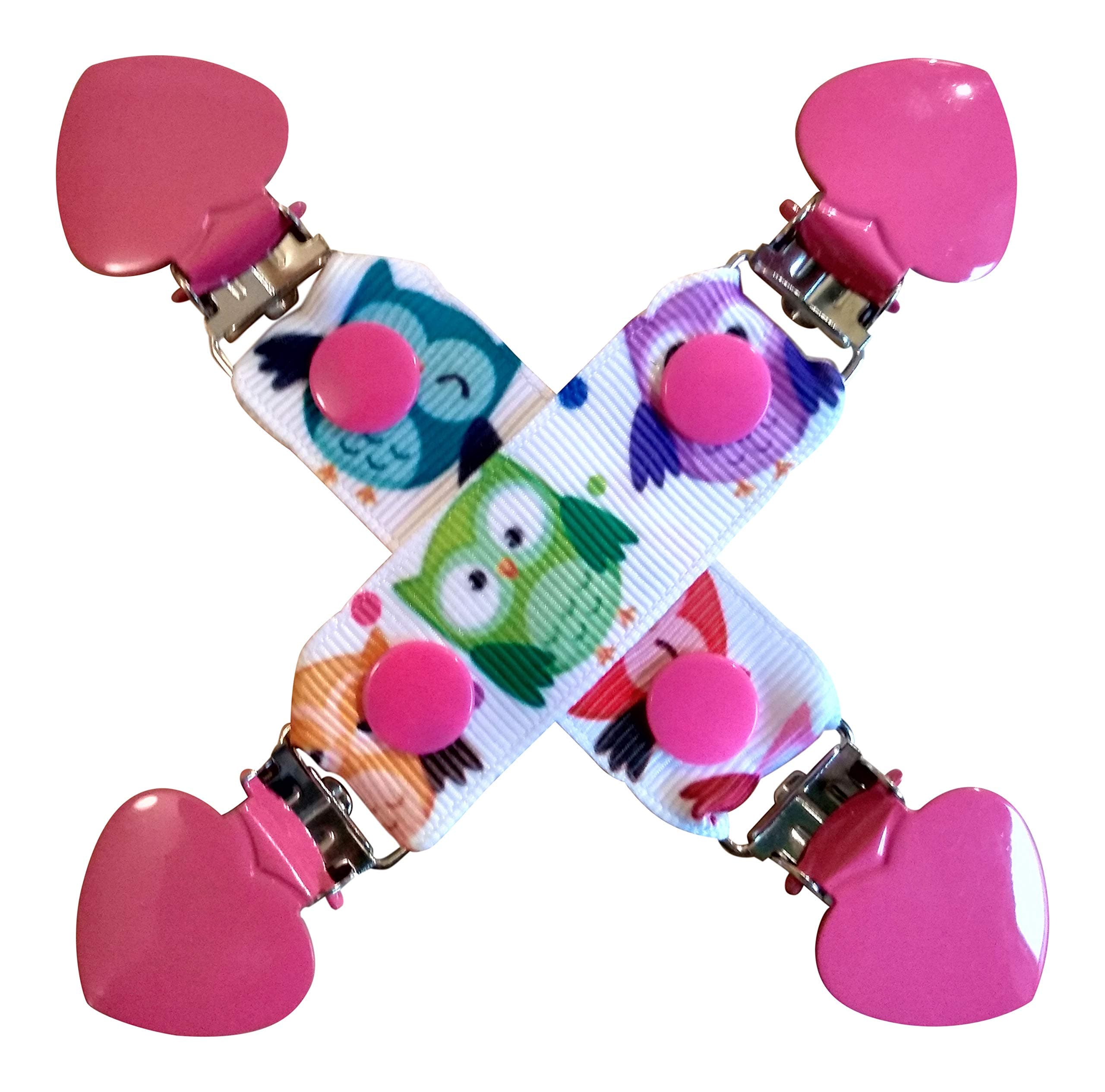 CuteToots Mitten clips/Glove clips/hat clips for kids & adults: owls