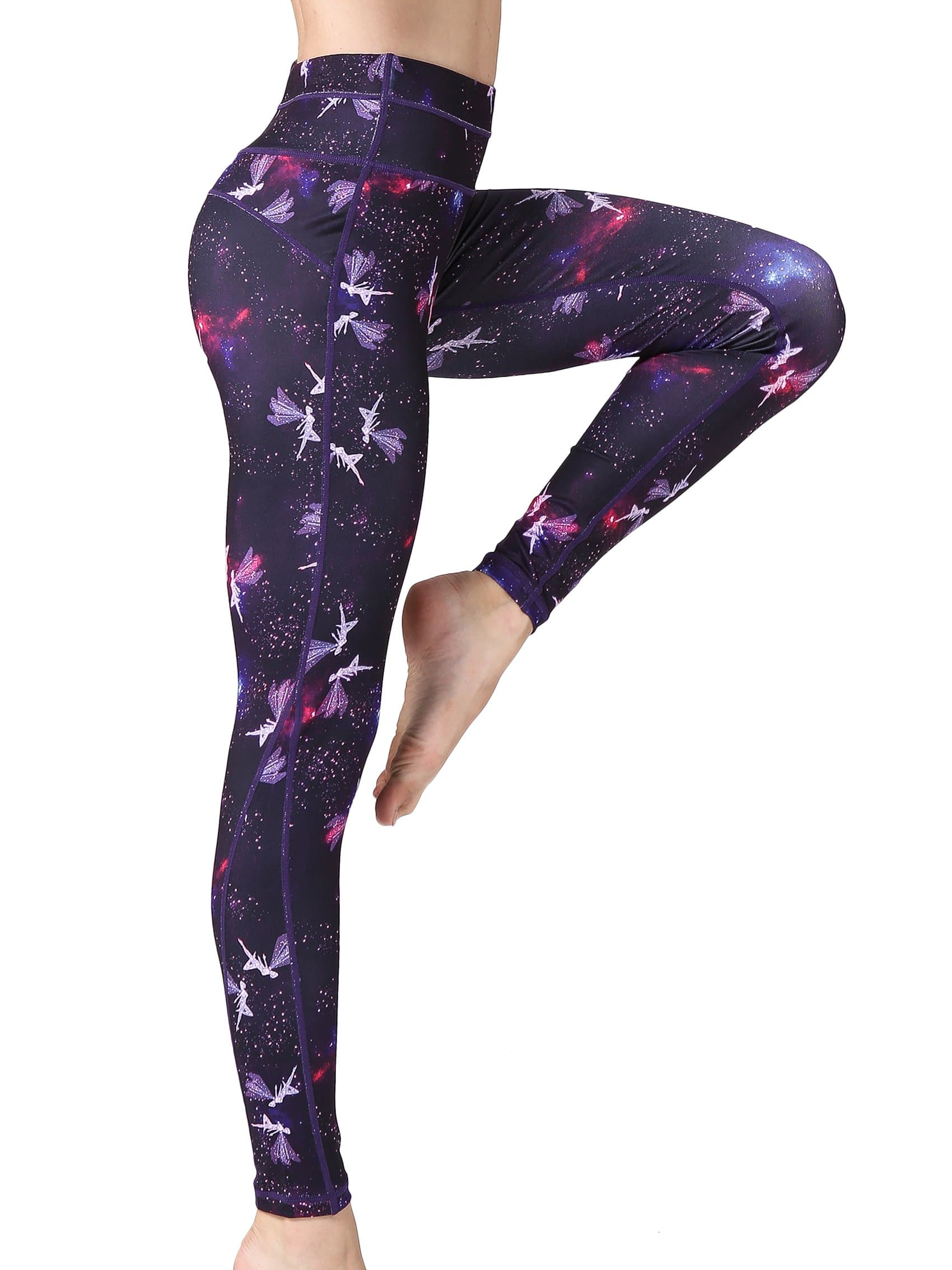 High Waist Gym Leggings for Women Tie-dyed Floral Galaxy Printed Running Yoga Pants Workout Running Butt Lift Compression Leggings