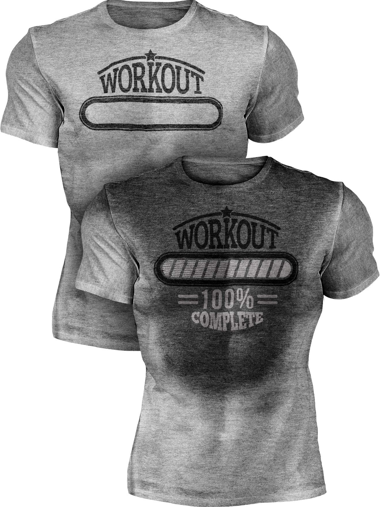 Actizio Sweat Activated Funny Motivational Workout Shirt, Workout Complete