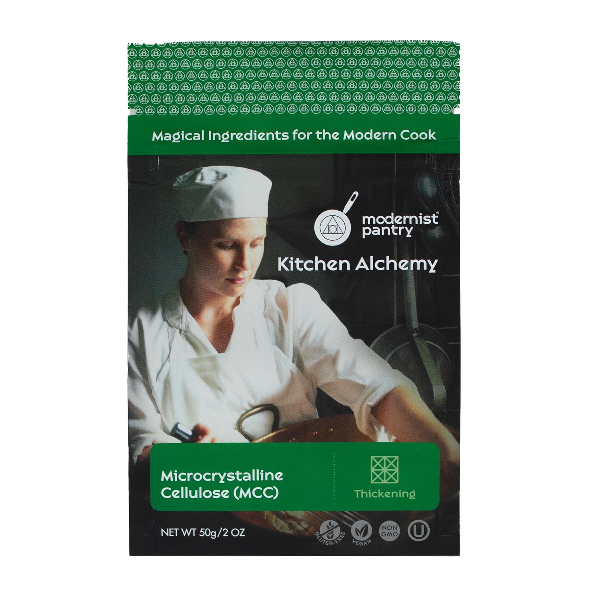 Pure Microcrystalline Cellulose (MCC) Powder ⊘ Non-GMO ❤ Gluten-Free ☮ Vegan ✡ OU Kosher Certified - 50g/2oz