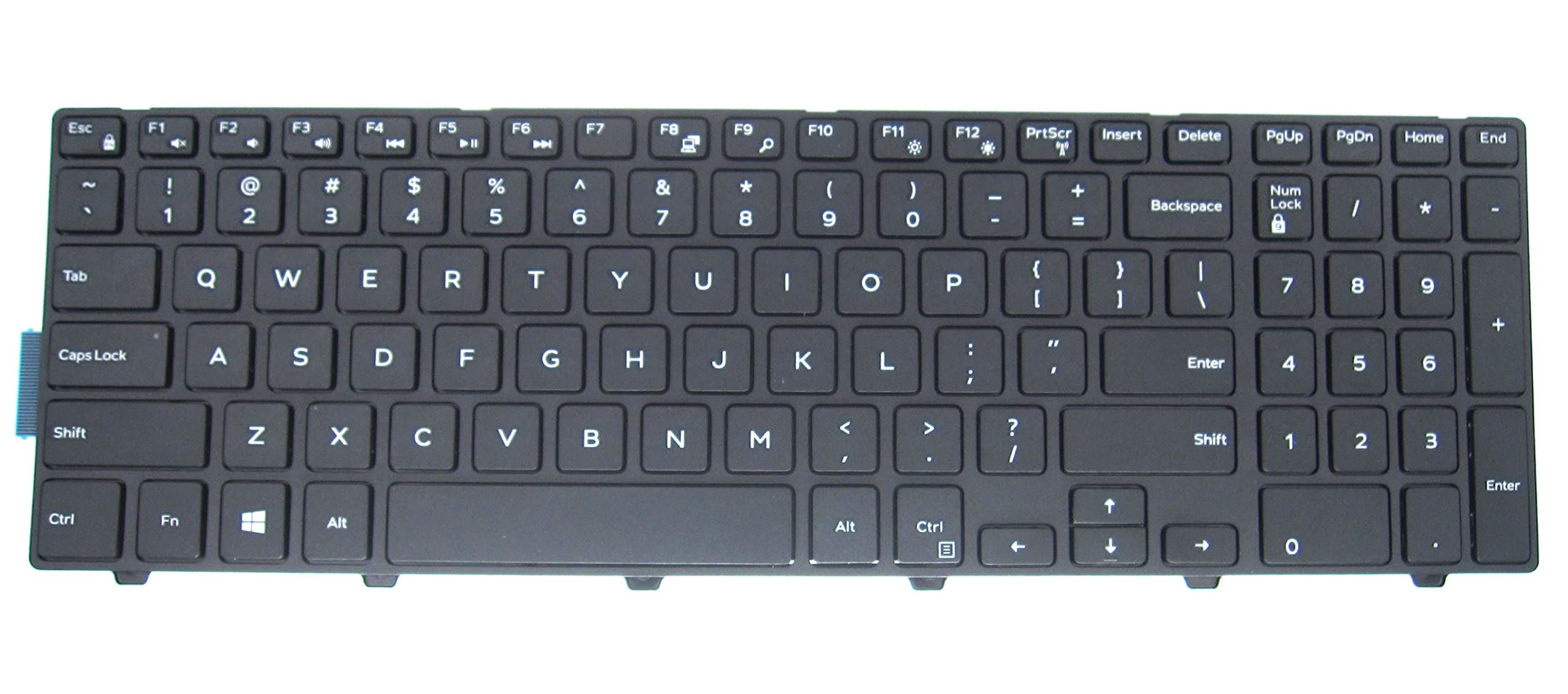 LeFix Replacement US Keyboard (with Frame) for Dell Inspiron 15 3000 5000 3541 3542 3543 5542 5545 5547 Series 15-5547 15-5000 15-5545 17-5000 43235-98594