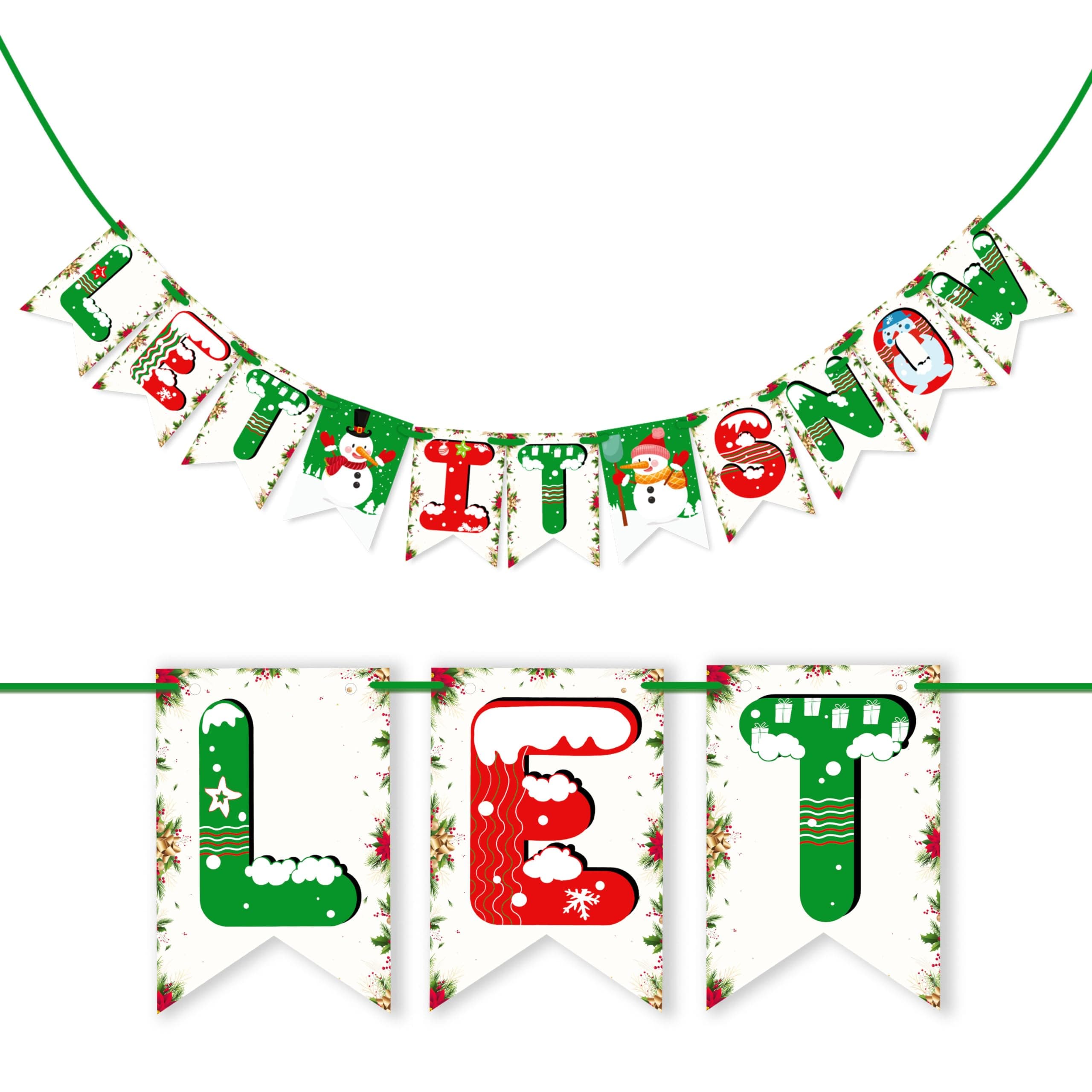 Wobbox Merry Christmas Banner, Happy Christmas Banner, Christmas Decorations Items for Home-FP1457