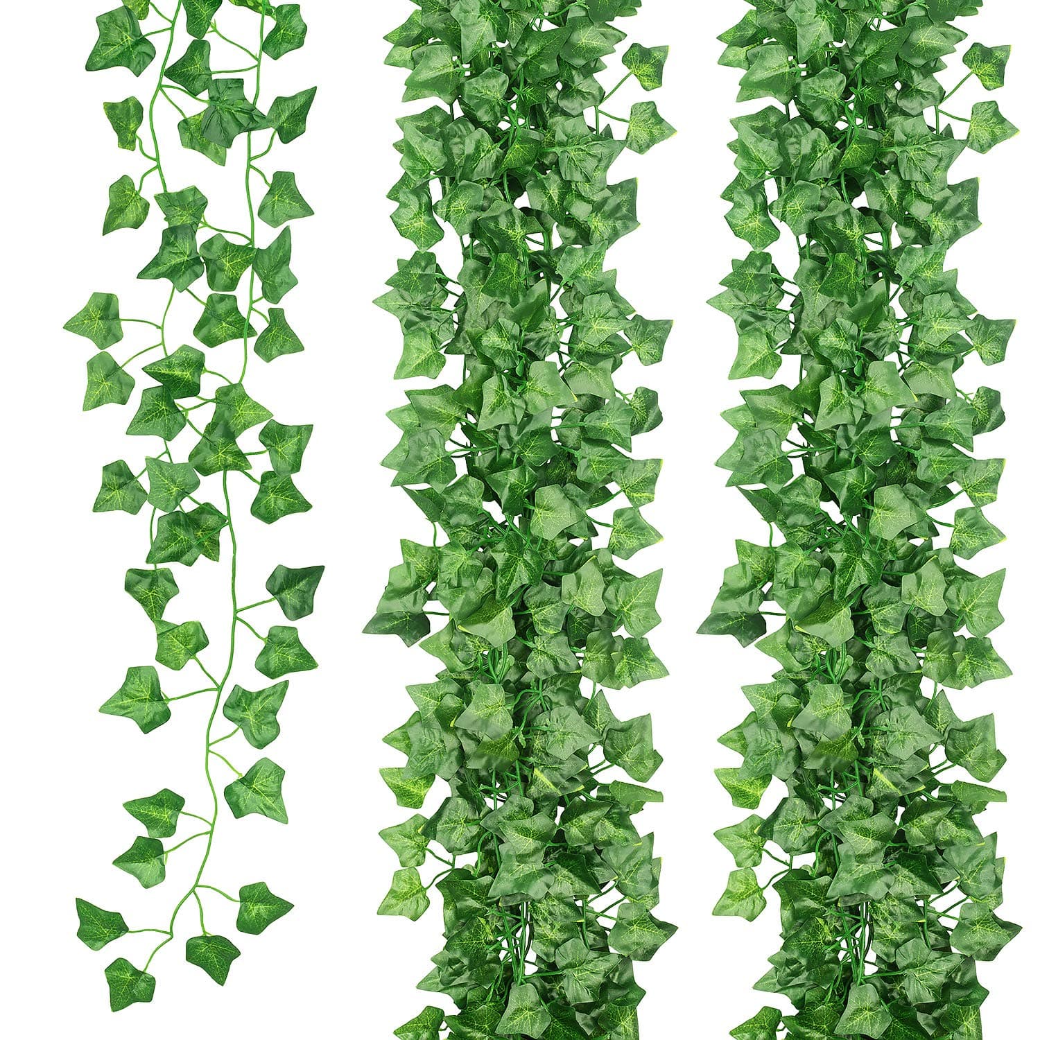 JUNGLE ELF 12 Pack/Per 82 inch Artificial Plant Fake Hanging Vine Ivy Leaves Greenery Garland for Wedding Backdrop, Jungle Decorations, Safari Party Supplies, Farmhouse Wreath