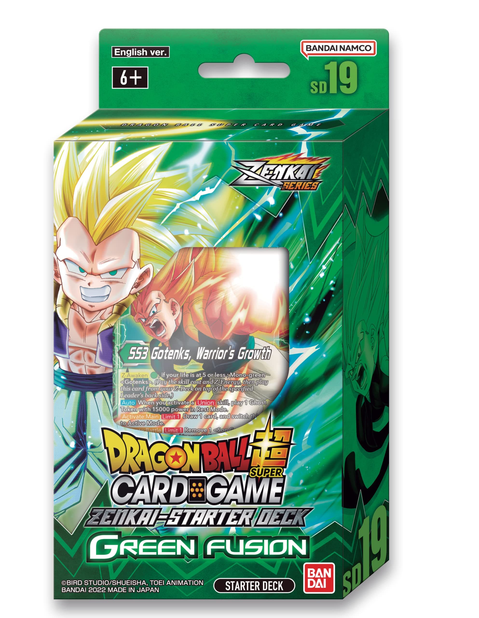 Dragon Ball Super CG: Zenkai Series Starter Deck (SD19) – Green Fusion | Card Game | Ages 6+ | 1 Player