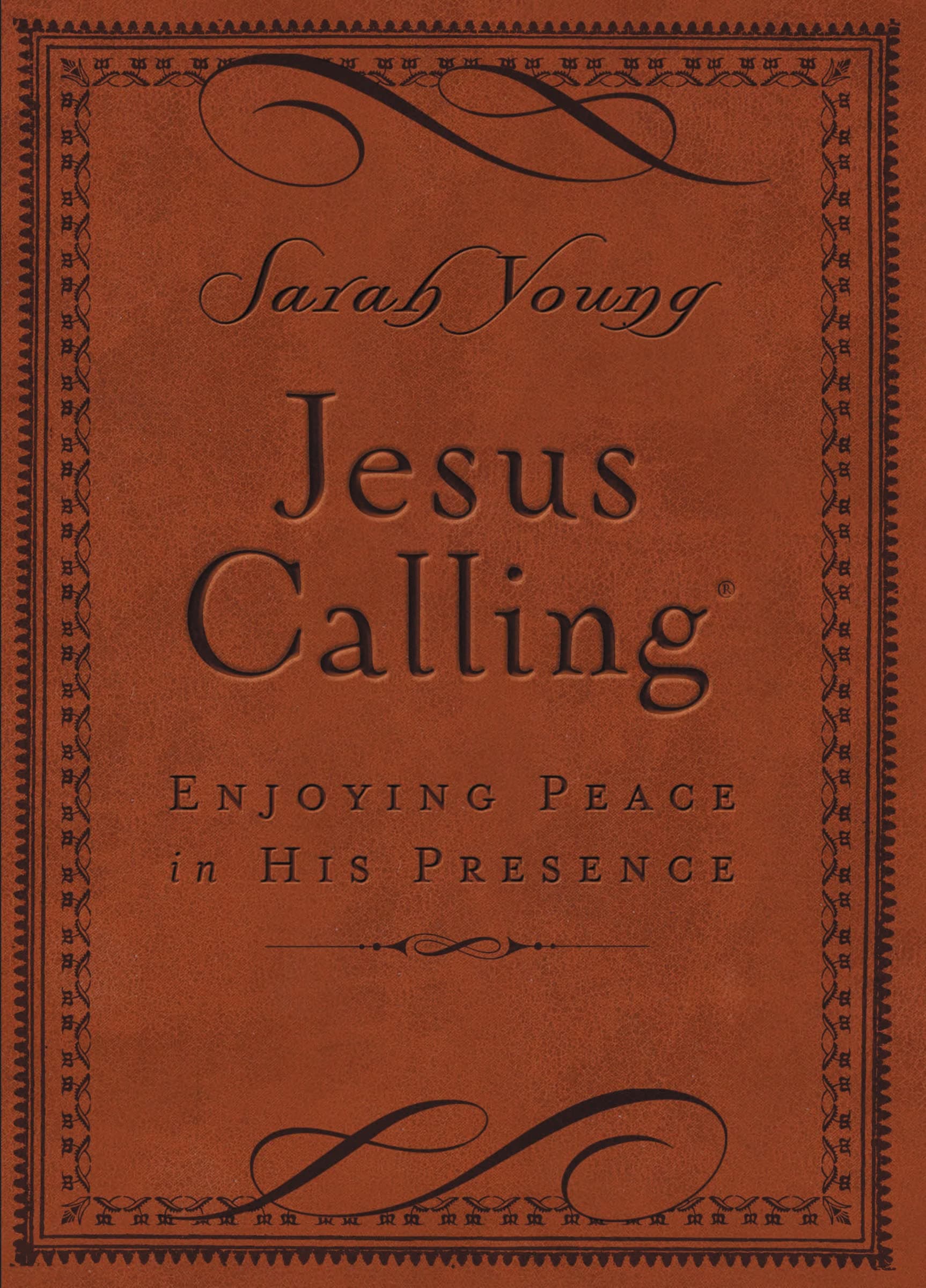 Jesus Calling, Small Brown Leathersoft, with Scripture References: Enjoying Peace in His Presence (A 365-Day Devotional) – The Perfect Christian Gift for Lent and Easter