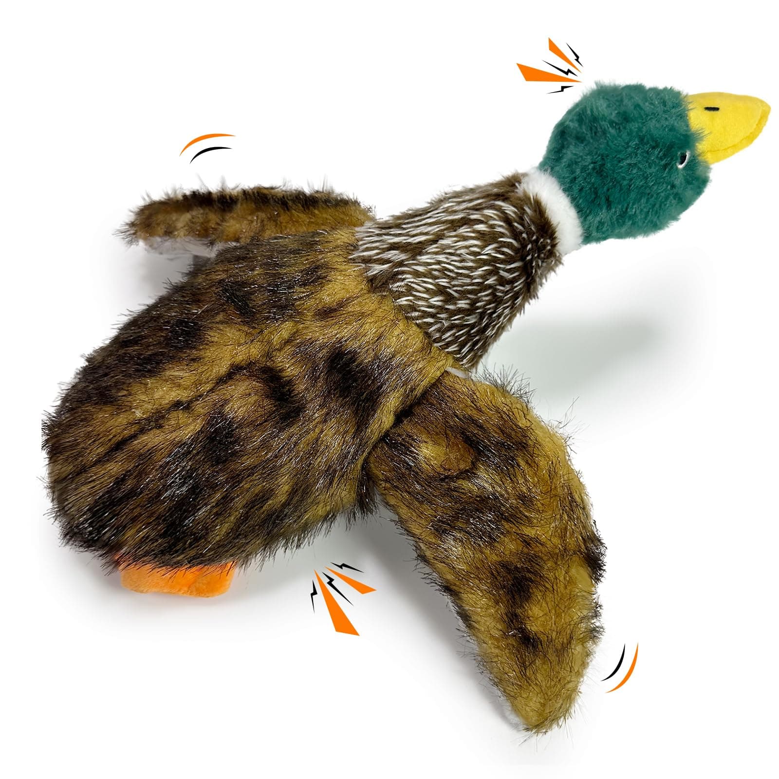 Large Squeaky Dog Toys, Tough Plush Squeaky Duck Dog Toy with 3 Sounds to Keep Them Busy, Interactive Filled Chew Toys for Small Medium and Large Dogs