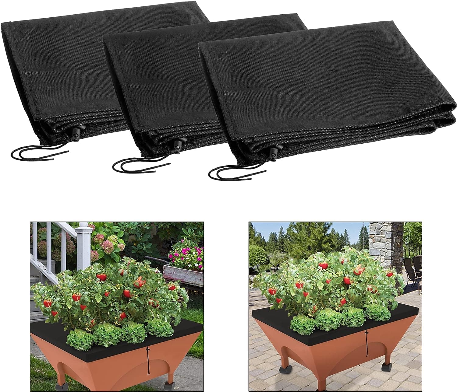 3pcs City Pickers Replacement Cover,20"x24" Planter Box Cover,Replant Kit Cover for Garden Mulch
