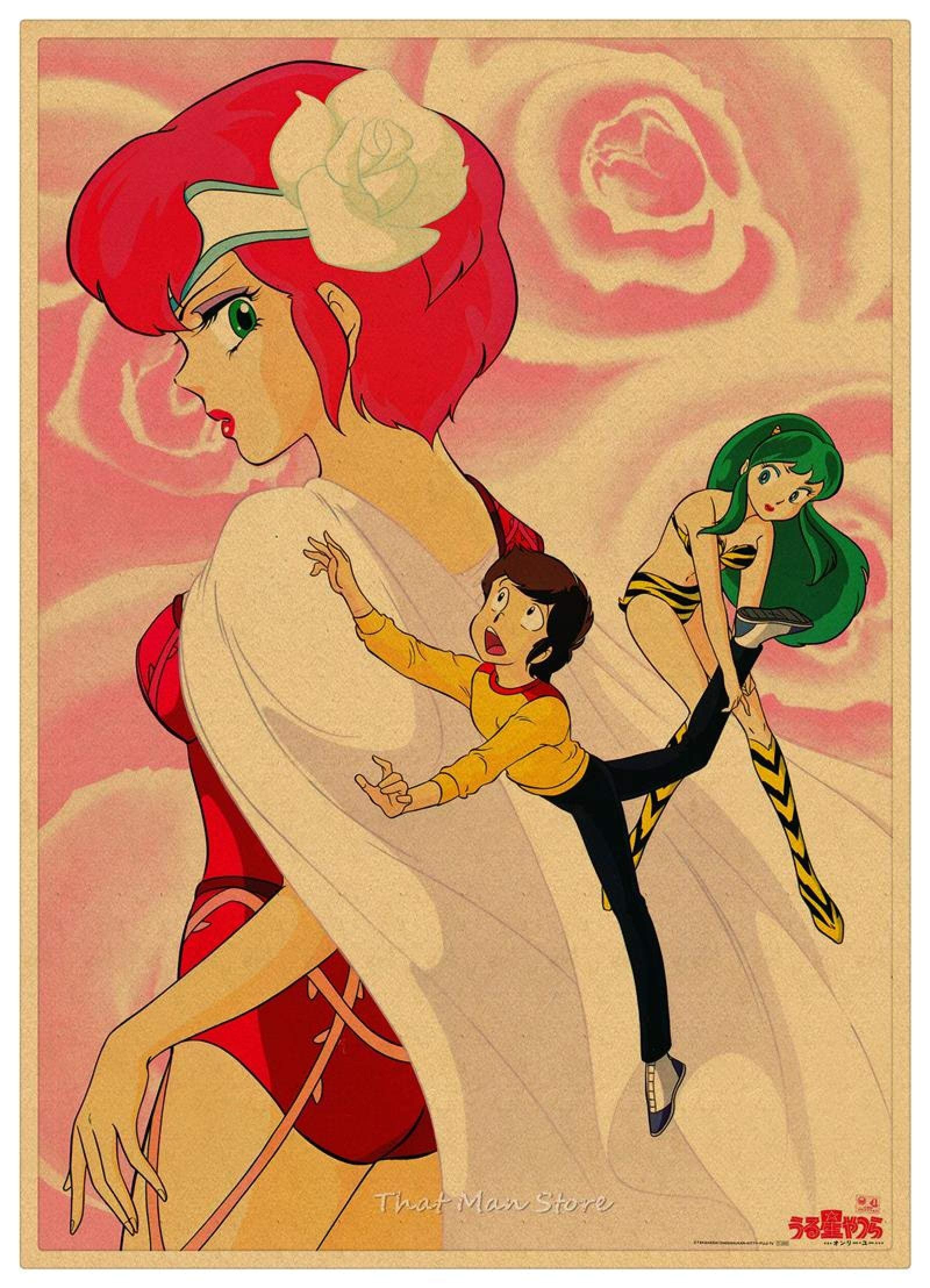 chenxing Japanese animation film Home Furnishing decoration Kraft Movie Poster Drawing Wall stickers 30x21CM11x8inch Yellow