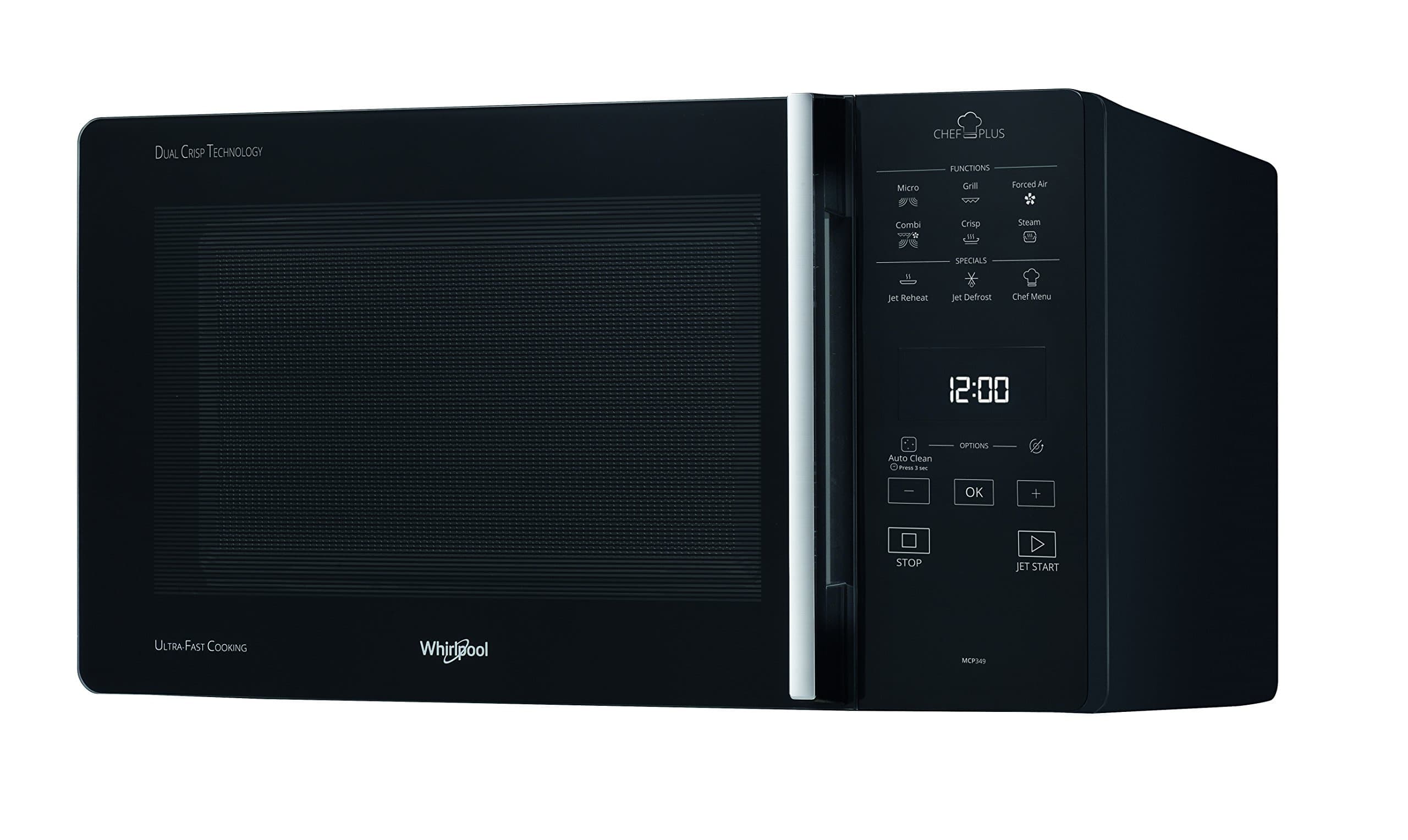 Whirlpool MCP 349 BL Countertop Solo – Microwave (Cooktop, Microwave Only, 25 L, 800 W, Touch, Black)