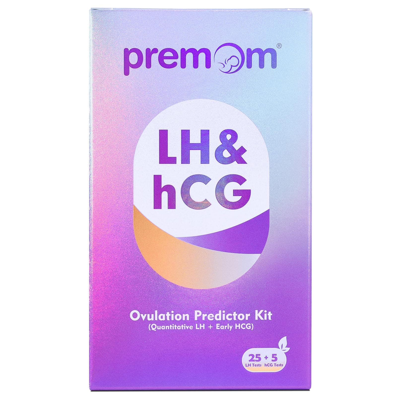 Premom Quantitative Ovulation Predictor Kit: 25 Ovulation Test Strips + 5 Pregnancy Test Strips Combo, with Smart Digital Ovulation Reader App - Accurate Numerical LH Tests