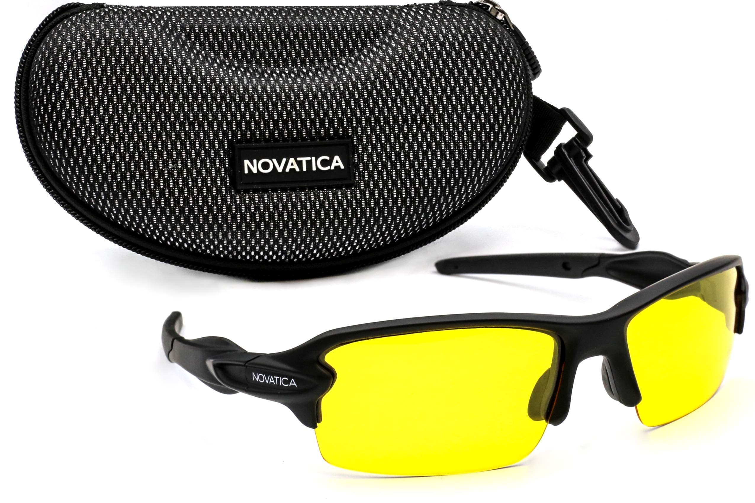 Night Driving Glasses For Men & Women - Anti Glare - Night Vision - Semi Polarized Yellow Clear TAC Lens - UV Protection - Accessories