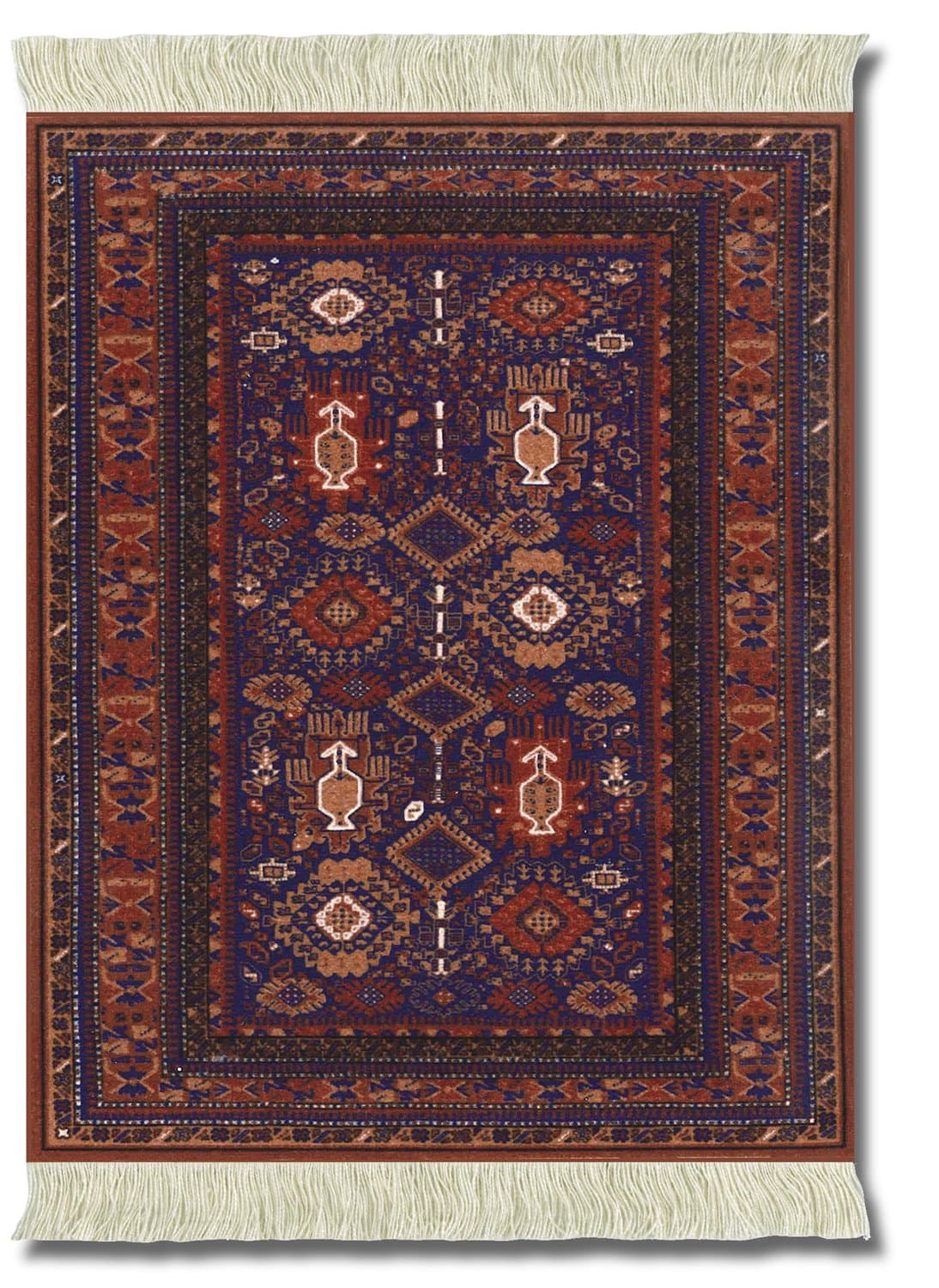 Lextra (Timuri, Deyoung Museum), Mouserug, Navy/Red/Rust, 10.25 x 7.125 Inches, One (MKT-1)