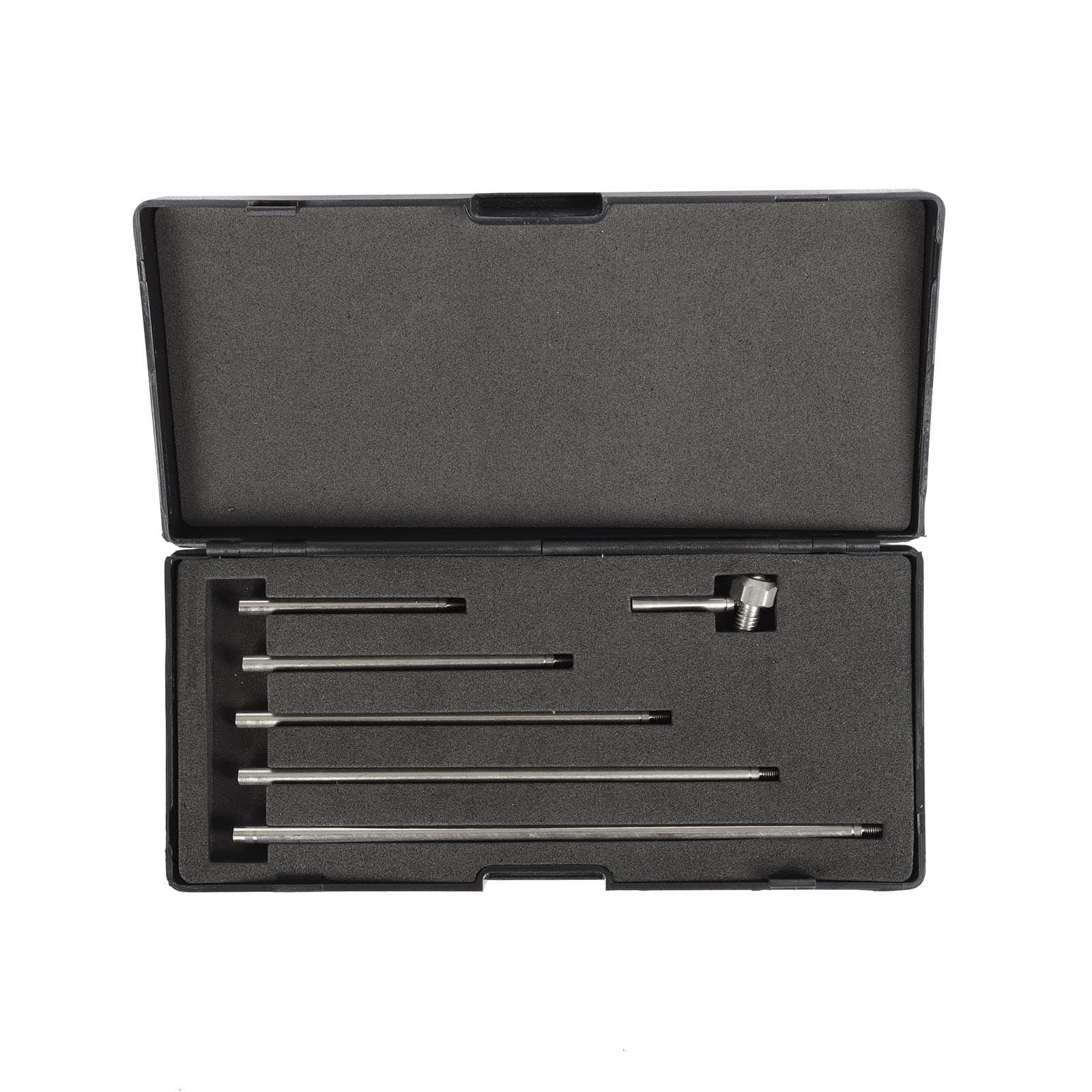 Dial Indicator Extension Stem Rod,6 Pieces Dial Digital Indicator Extension Stem Rod Set 1, 2, 3, 4, 5, 6" Combine to 0-21" Thread 4.2mm Diameter for Dial Digital Indicator Height Gauge Depth Gauge