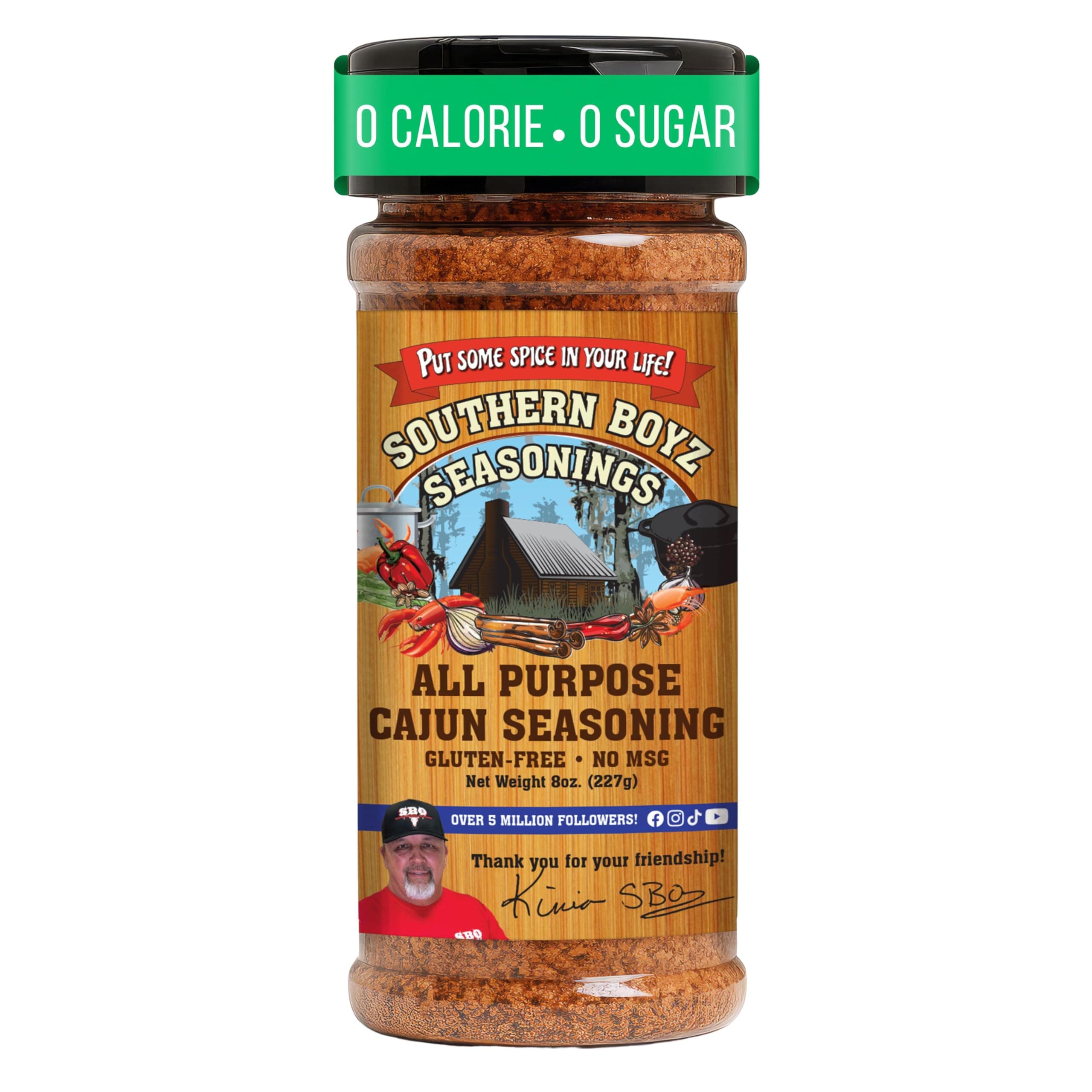 Southern Boyz Outdoors All Purpose Cajun Creole Seasoning, 8 Ounce Shaker (No MSG, Gluten-Free Blend), 8 Ounce (Pack of 1)