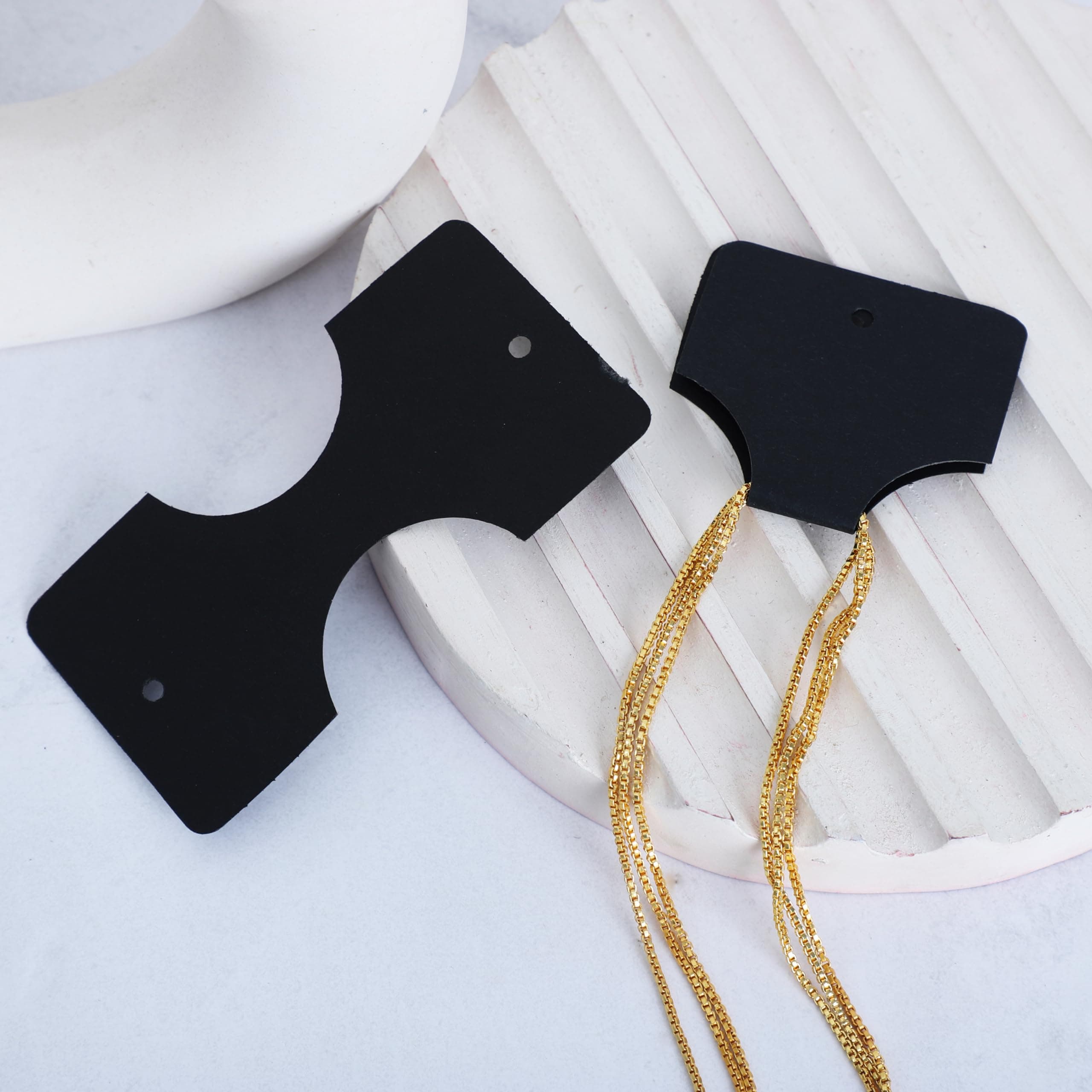 Hanging Blank Display Card for Necklace Jewelry, | Jewelry Necklace Bracelet Display Hanging Cards Price Tags (50 Pcs, 4.1 x 2.2 Inch)