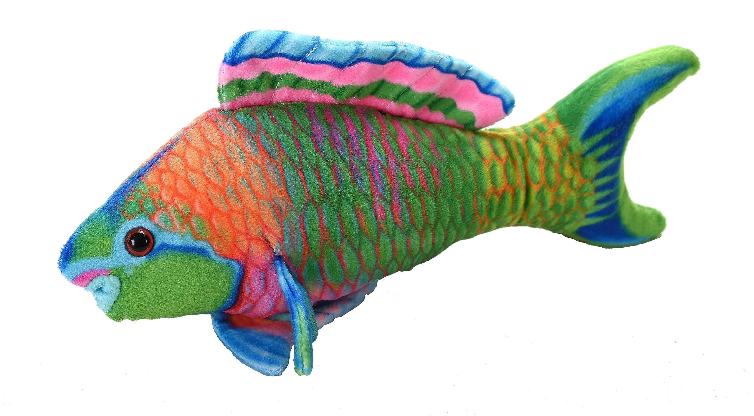 WILD REPUBLIC Coral Reefs, Parrotfish, Stuffed Animal, 6 inches, Gift for Kids, Plush Toy, Fill is Spun Recycled Water Bottles