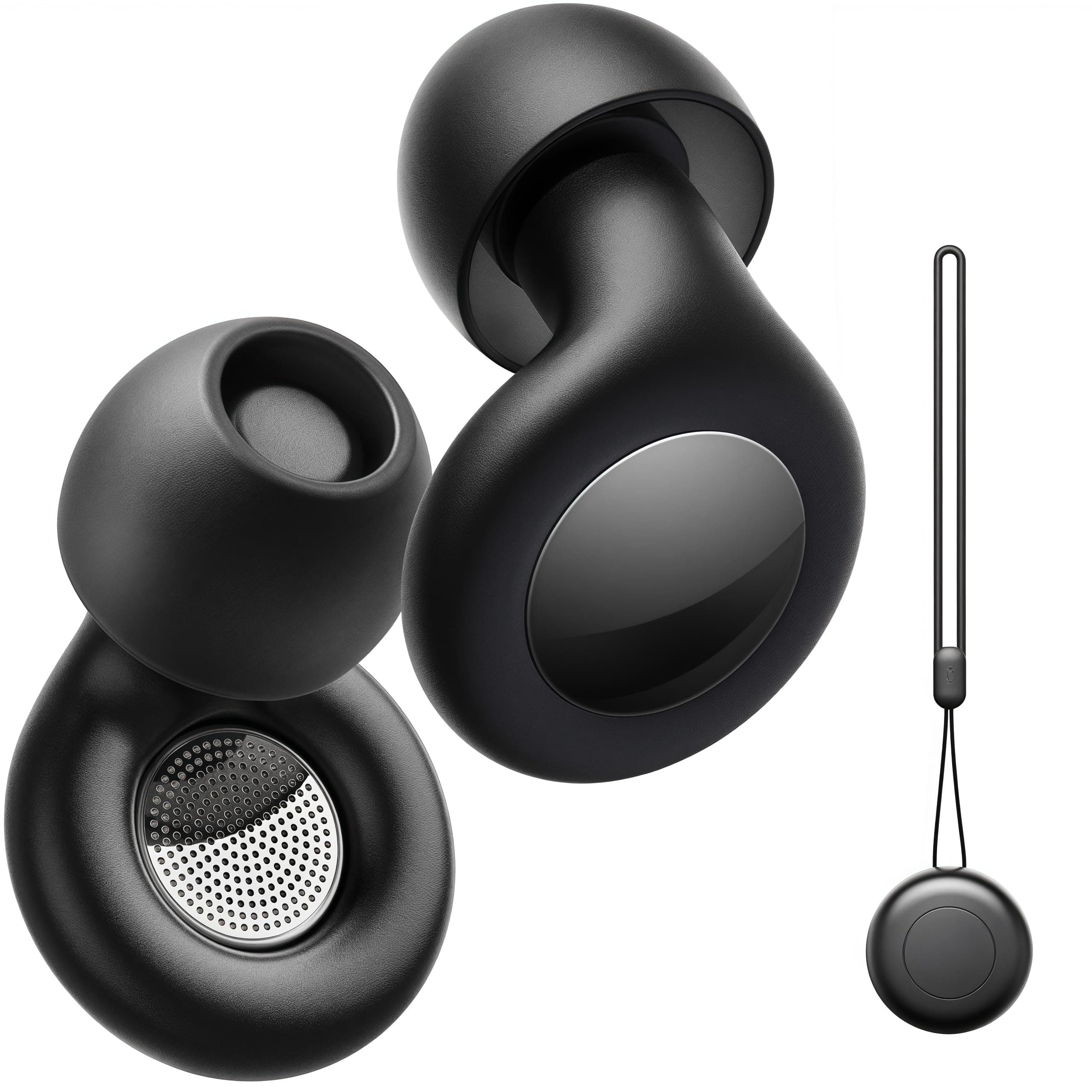 Ear Plugs for Sleeping Noise Cancelling, Reusable Silicone Ear Plugs for Noise Reduction with 8 Ear Tips, Earplugs for Sleep, Concerts, Travel, Snoring (Core Black, One Size)