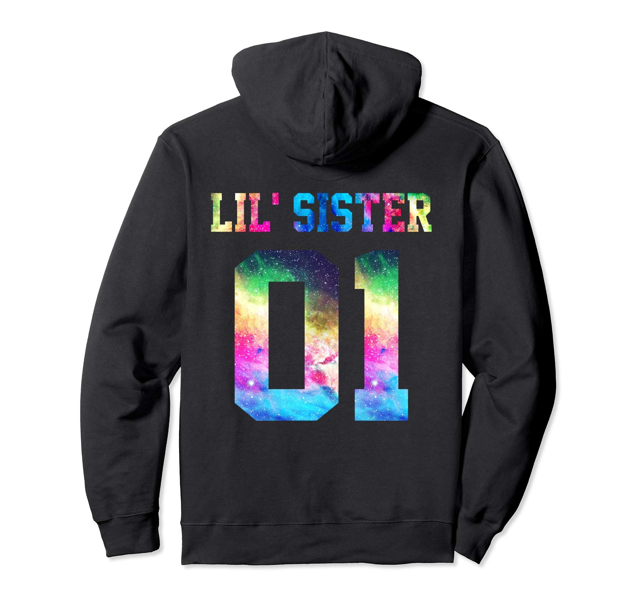 01 big sister 01 mid sister 01 lil' sister for 3 sisters Pullover Hoodie