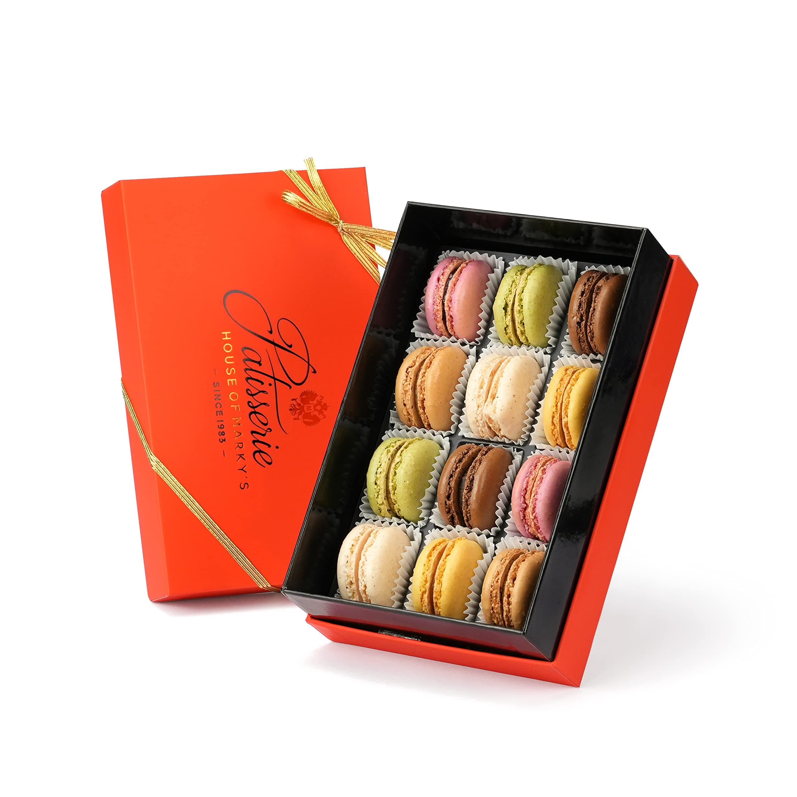 French Almond Macarons Cookies Gift Box – 12 pcs (Pack of 2) – Non GMO, Assorted Macaroons Cookies - Imported From France