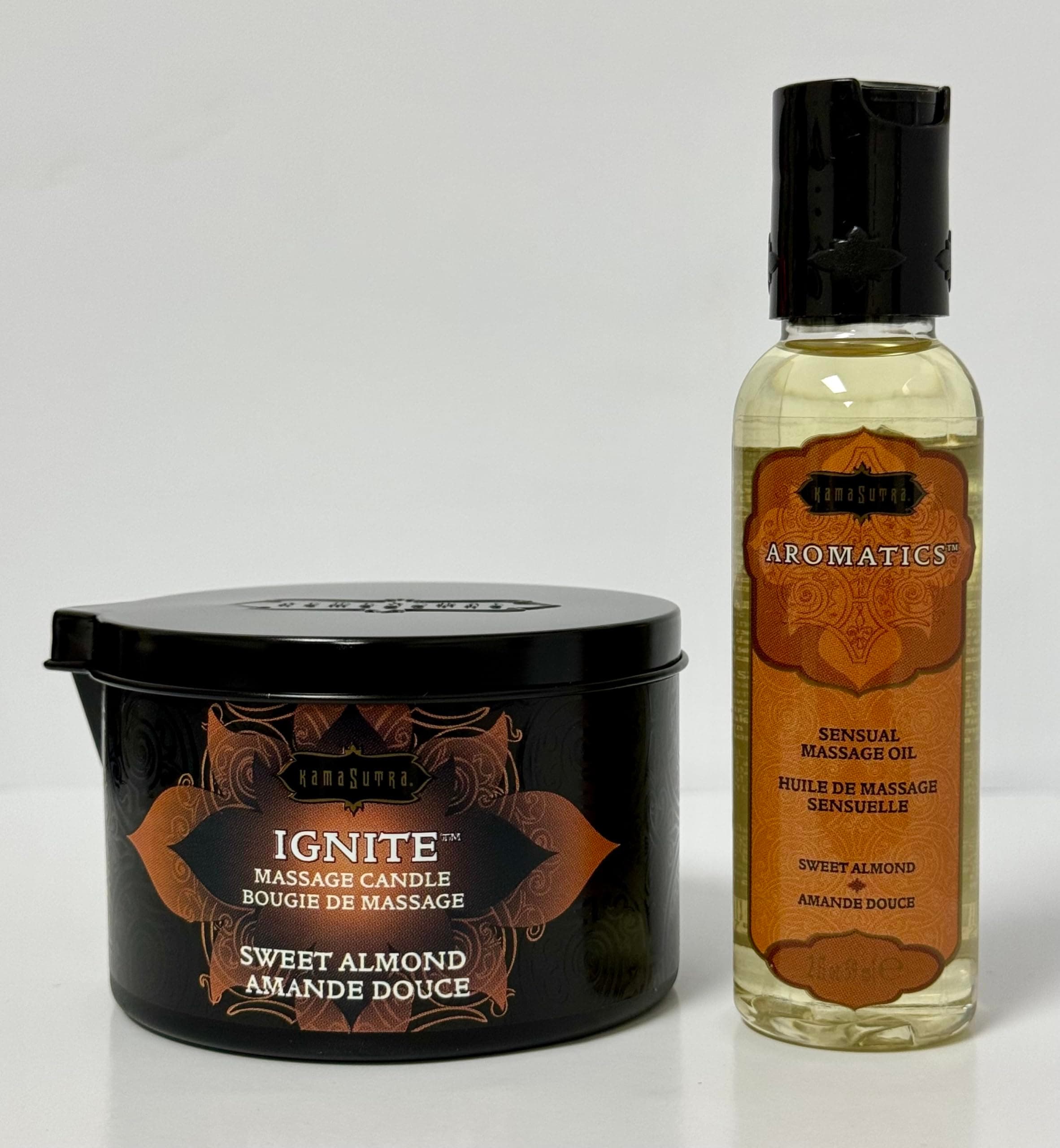 Massage Oil and Massage Candle - Sweet Almond - Date Night Couples Wax Play, Date Night Couples Wax Play, Natural Carrier Oils - Sensual Massage for Couples