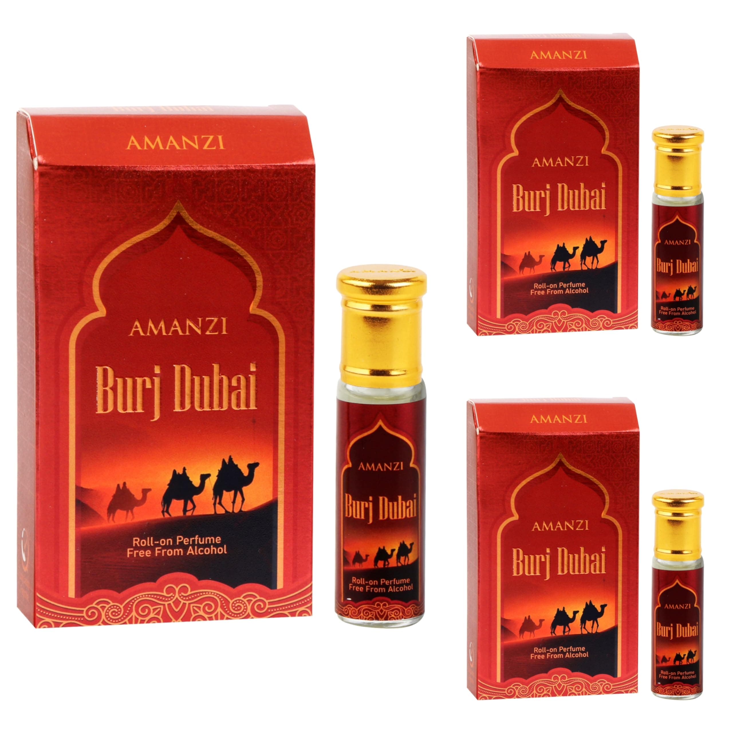 AMANZI Burj Dubai Attar Roll On 6ml | Alcohol Free Long Lasting Perfume Oil for Men & Women | Premium Oriental Fragrance | Travel Size Pocket Perfume | Unisex Ittar for Daily & Special Use
