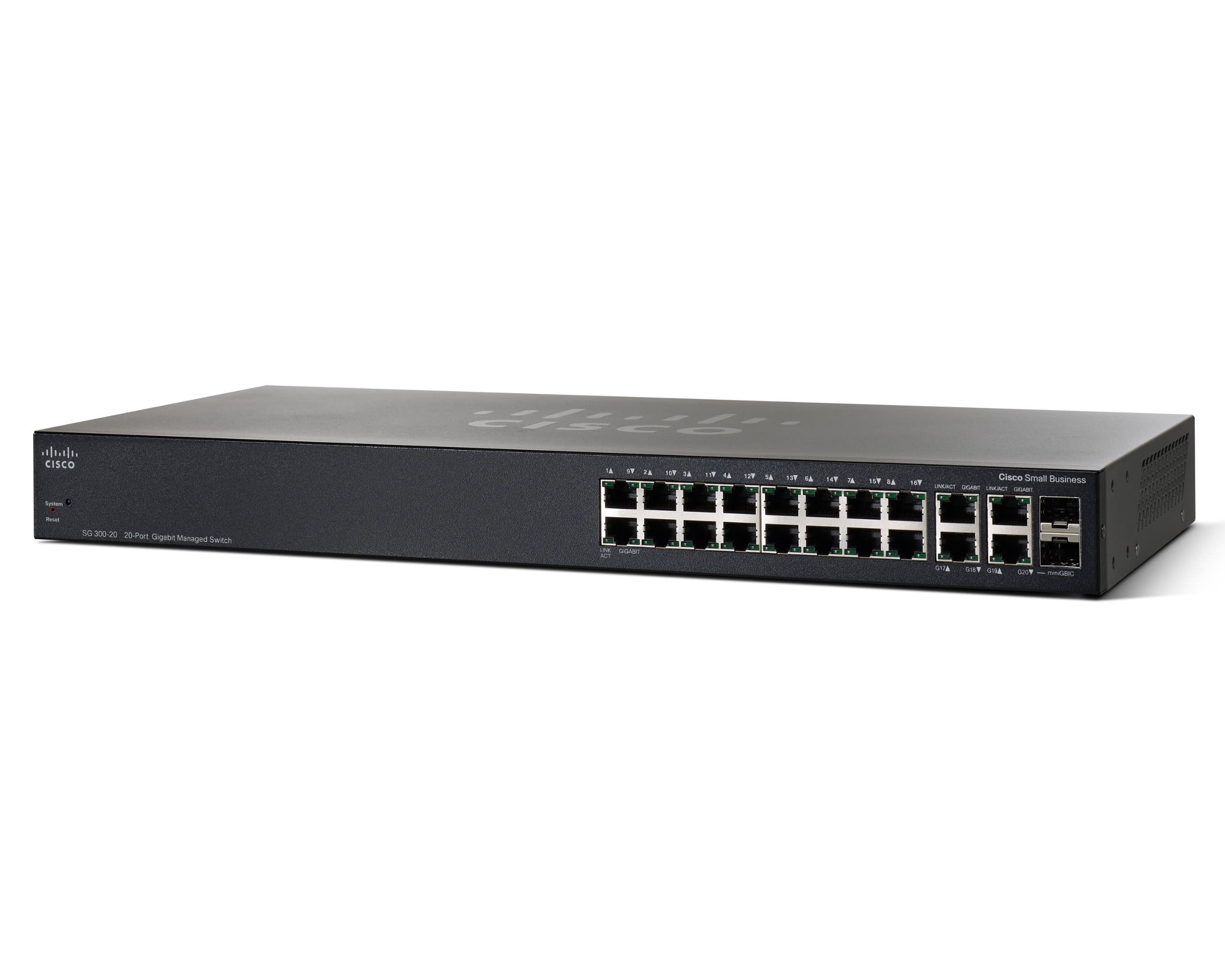 Cisco SG 300-20 (SRW2016-K9-NA) 20-Port Gigabit Managed Switch
