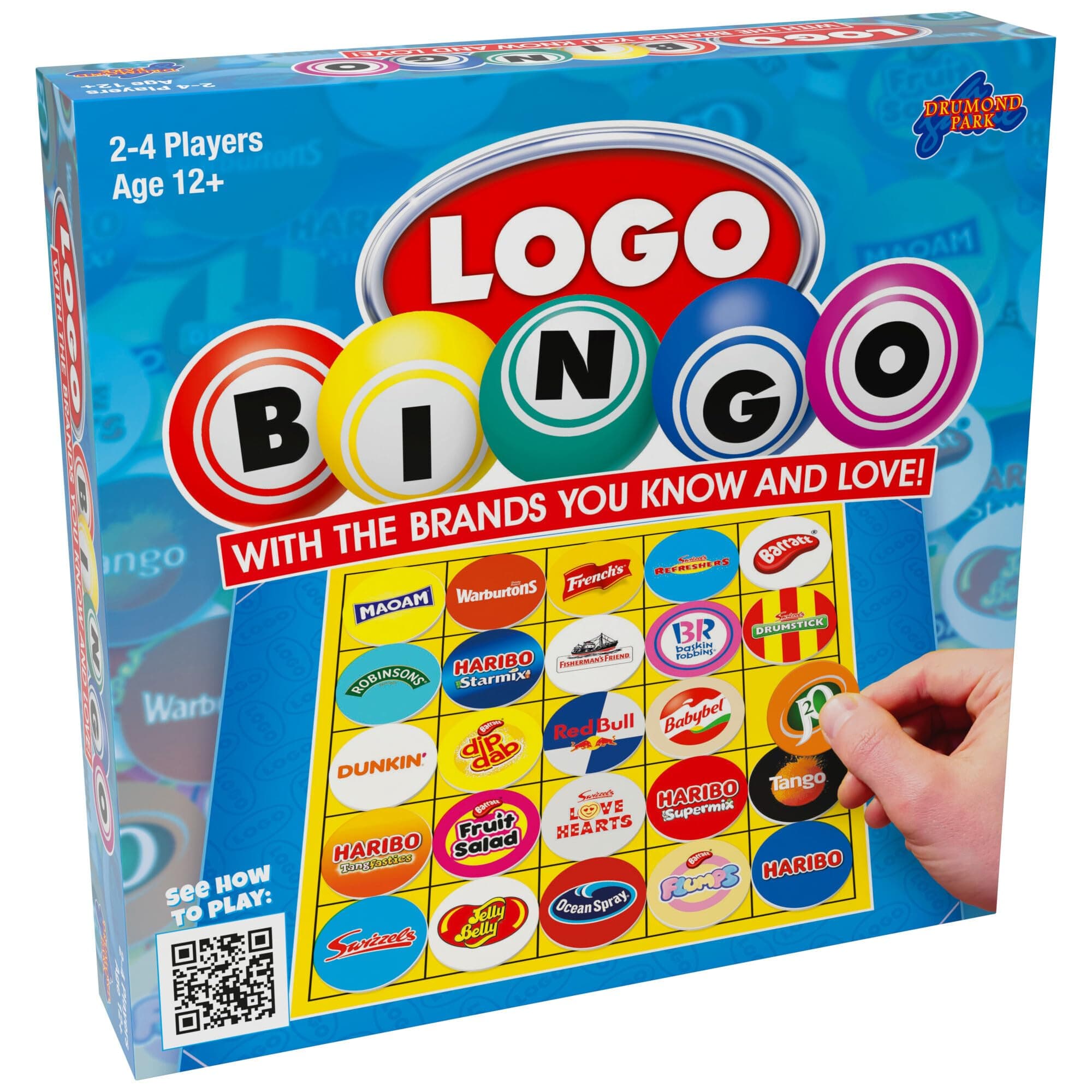 Logo Bingo Game - The Classic Logo Game of Brands You Know and Love in Bingo Format - 2-4 Player Family Games for Kids and Adults, Suitable for Ages 12 Years Old Plus