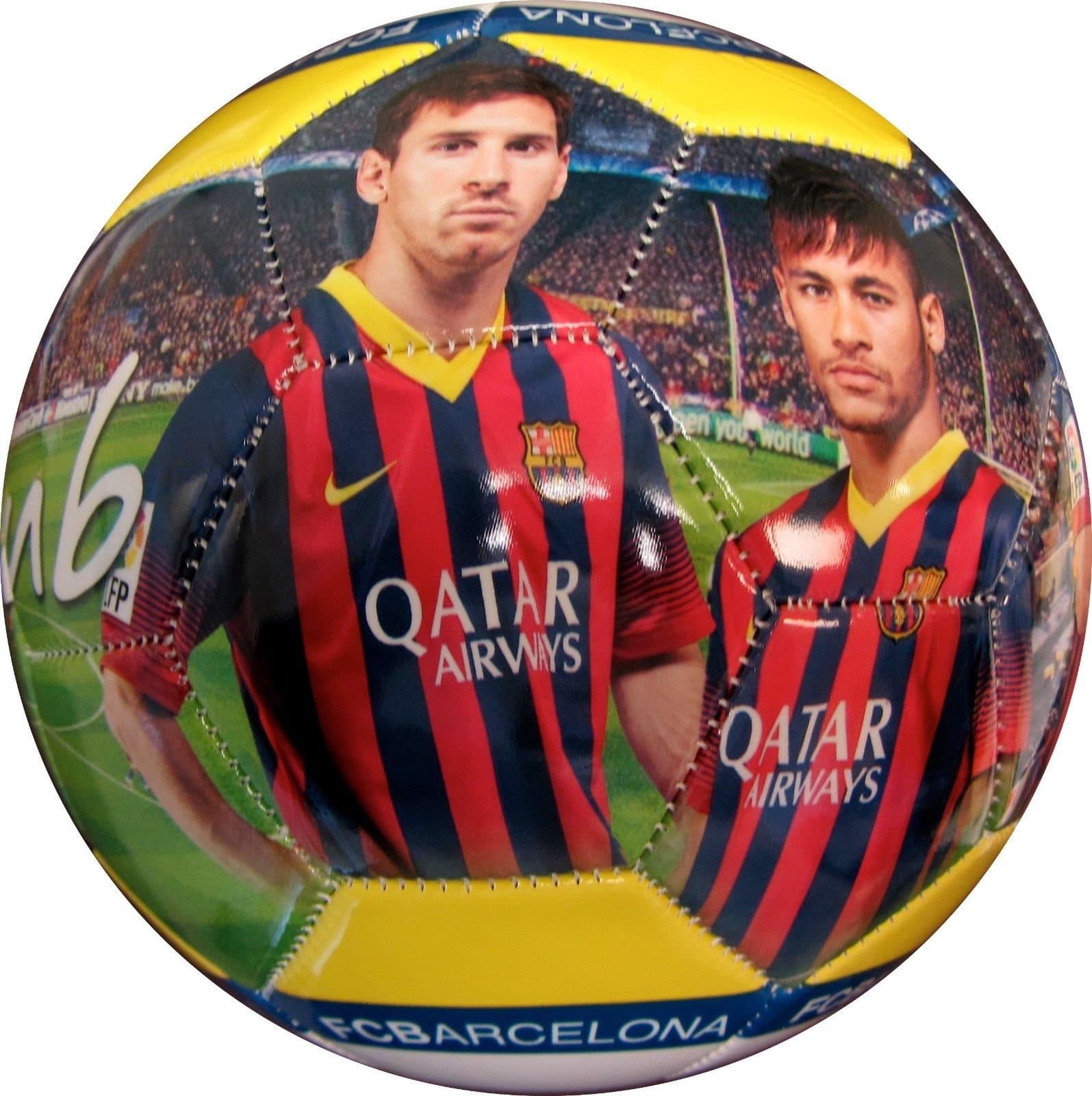FC BARCELONA OFFICIAL HIGH DEFINITION SOCCER BALL LICENSED NEW 2013 With Players, Shinny. Very Spacial OFFICIAL LICENSED Ball - With Messi and other Players Photos in the Background Official Licesned FC Barcelona Merchandise Size 5