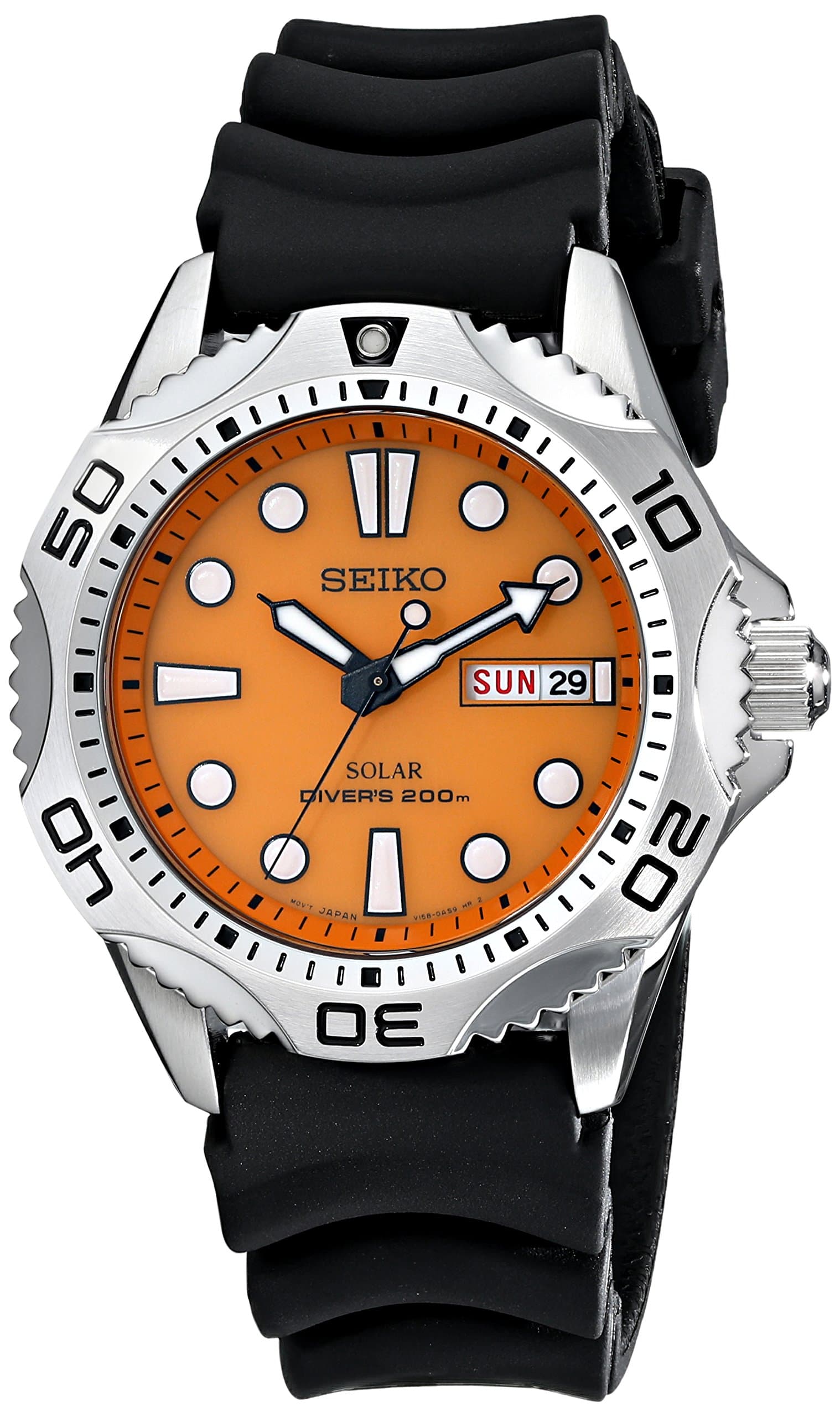 Seiko Men's SNE109 Stainless Steel Solar Dive Watch